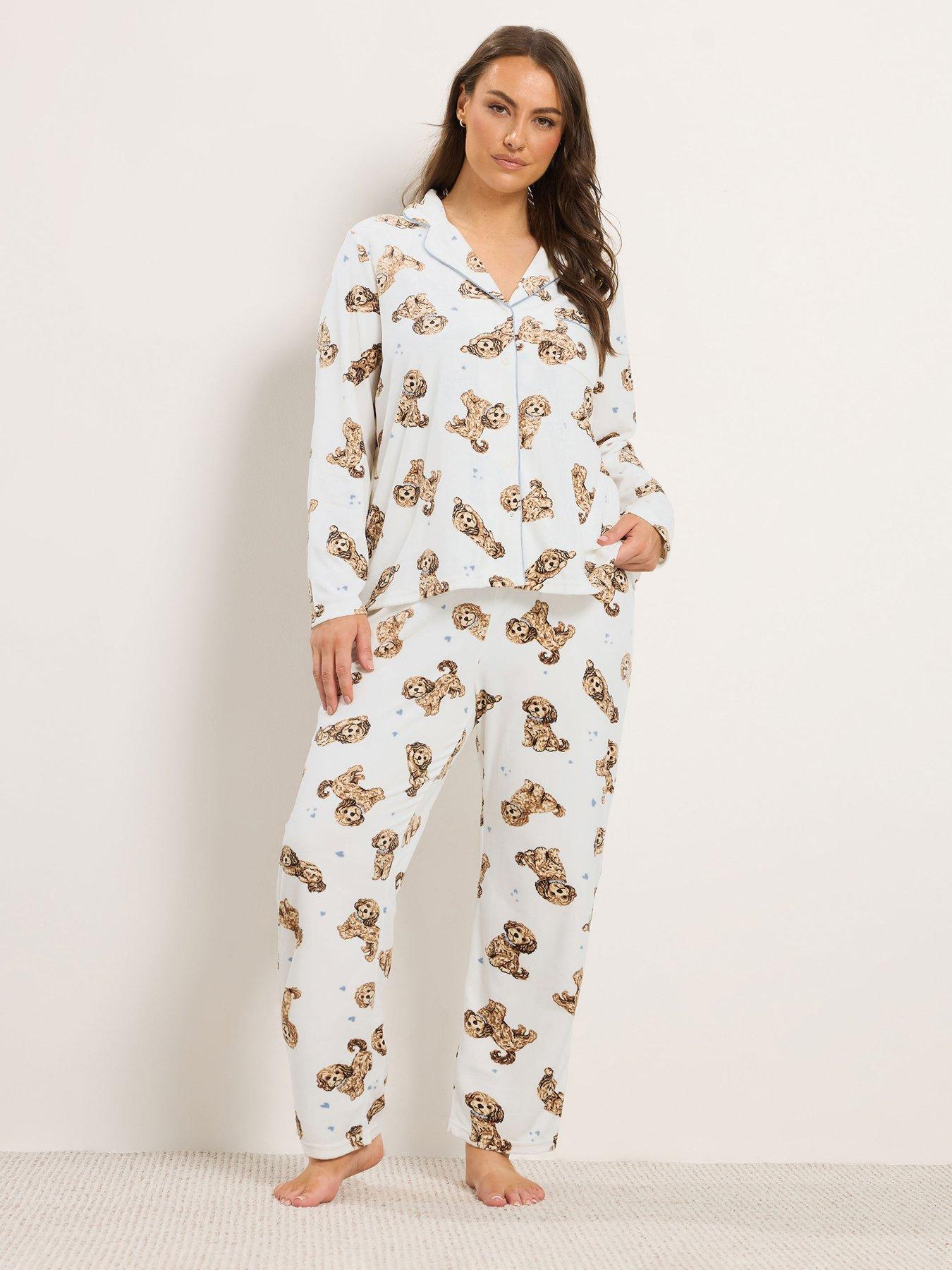 Image 1 of 4 of Yours Curve Cockapoo Button Pj Set