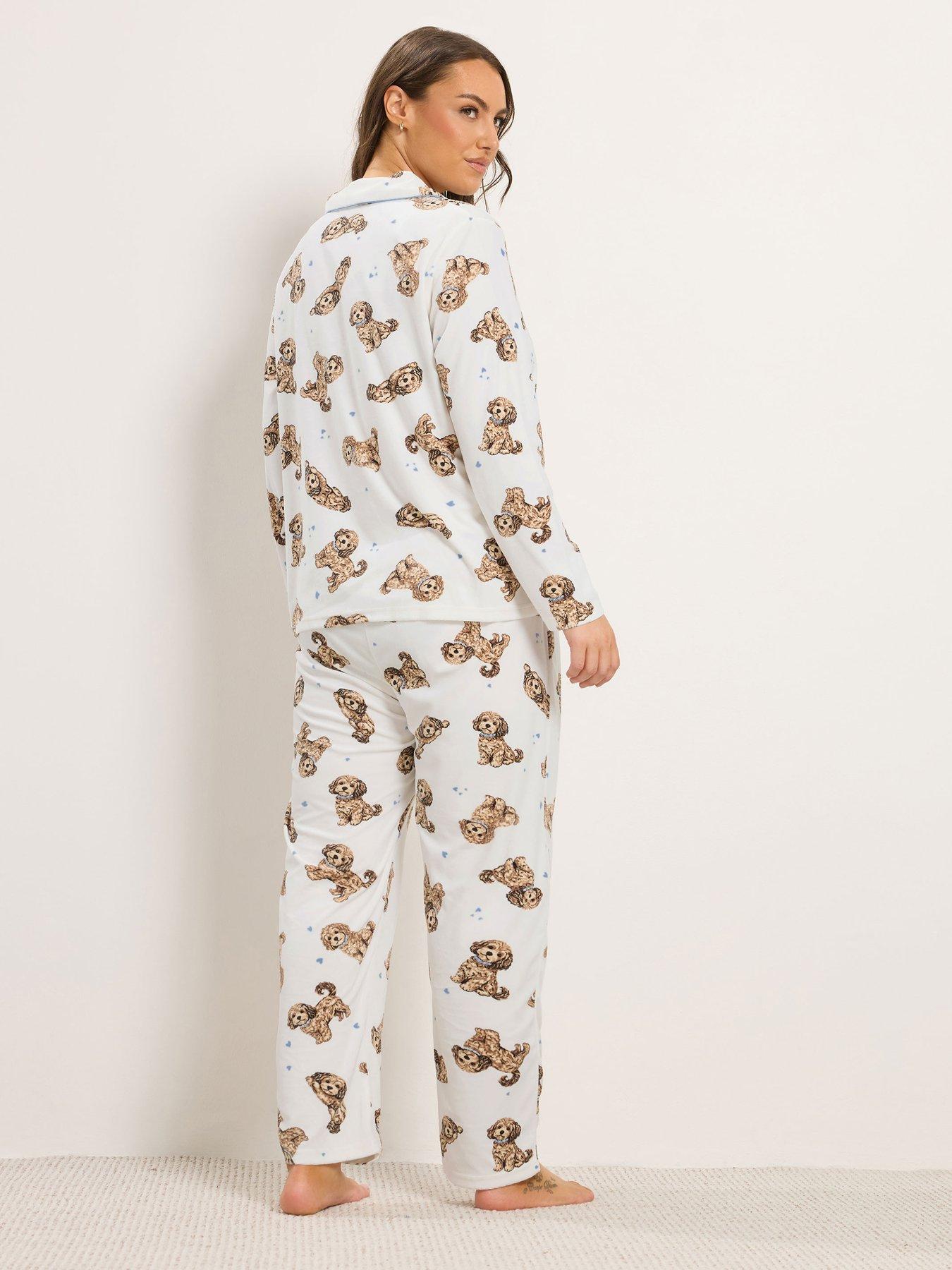Image 2 of 4 of Yours Curve Cockapoo Button Pj Set