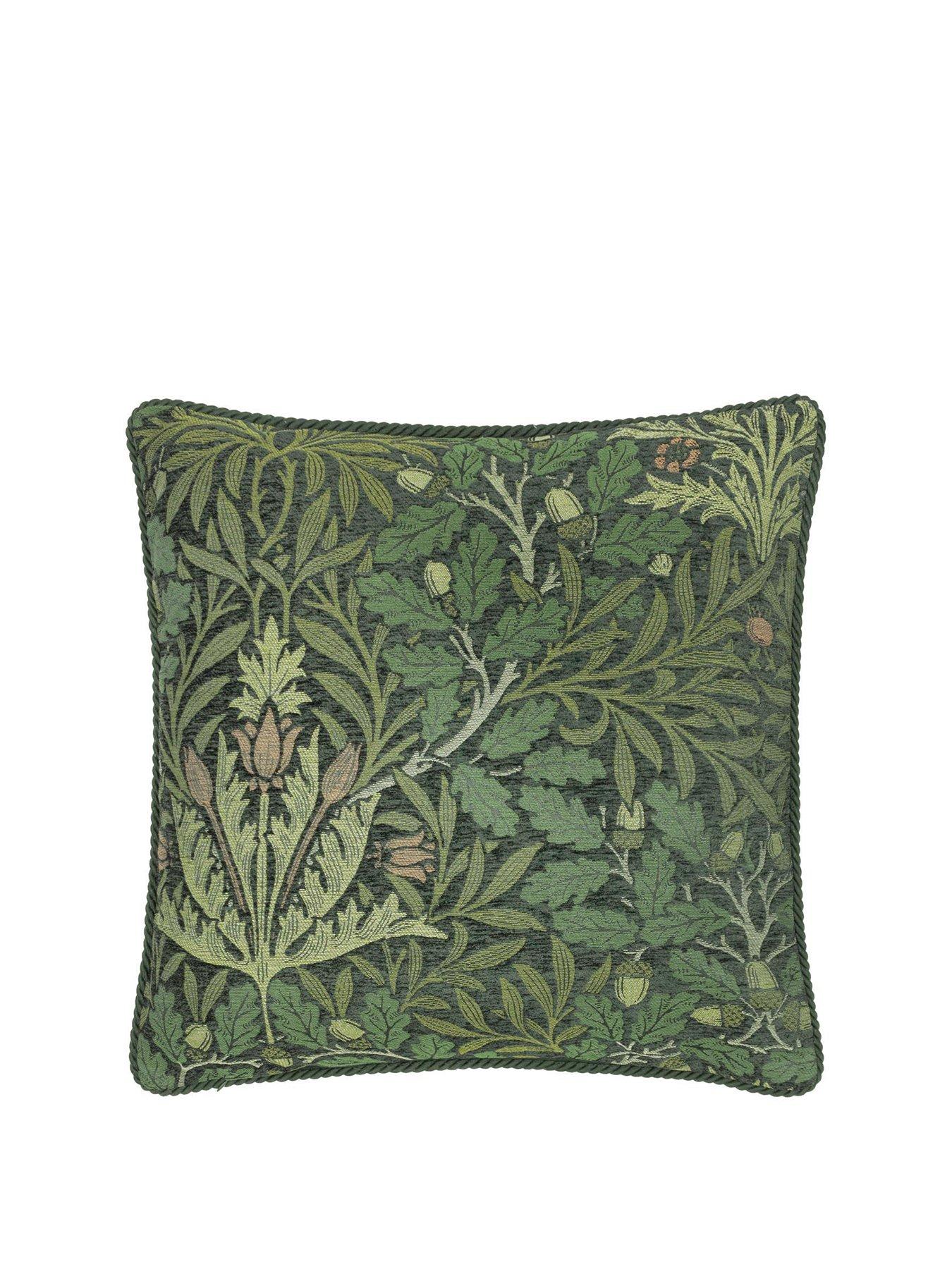 Image 2 of 6 of Morris & Co ACORN MULTI 55X55 FEATHER RICH CUSHION THYME/FOREST