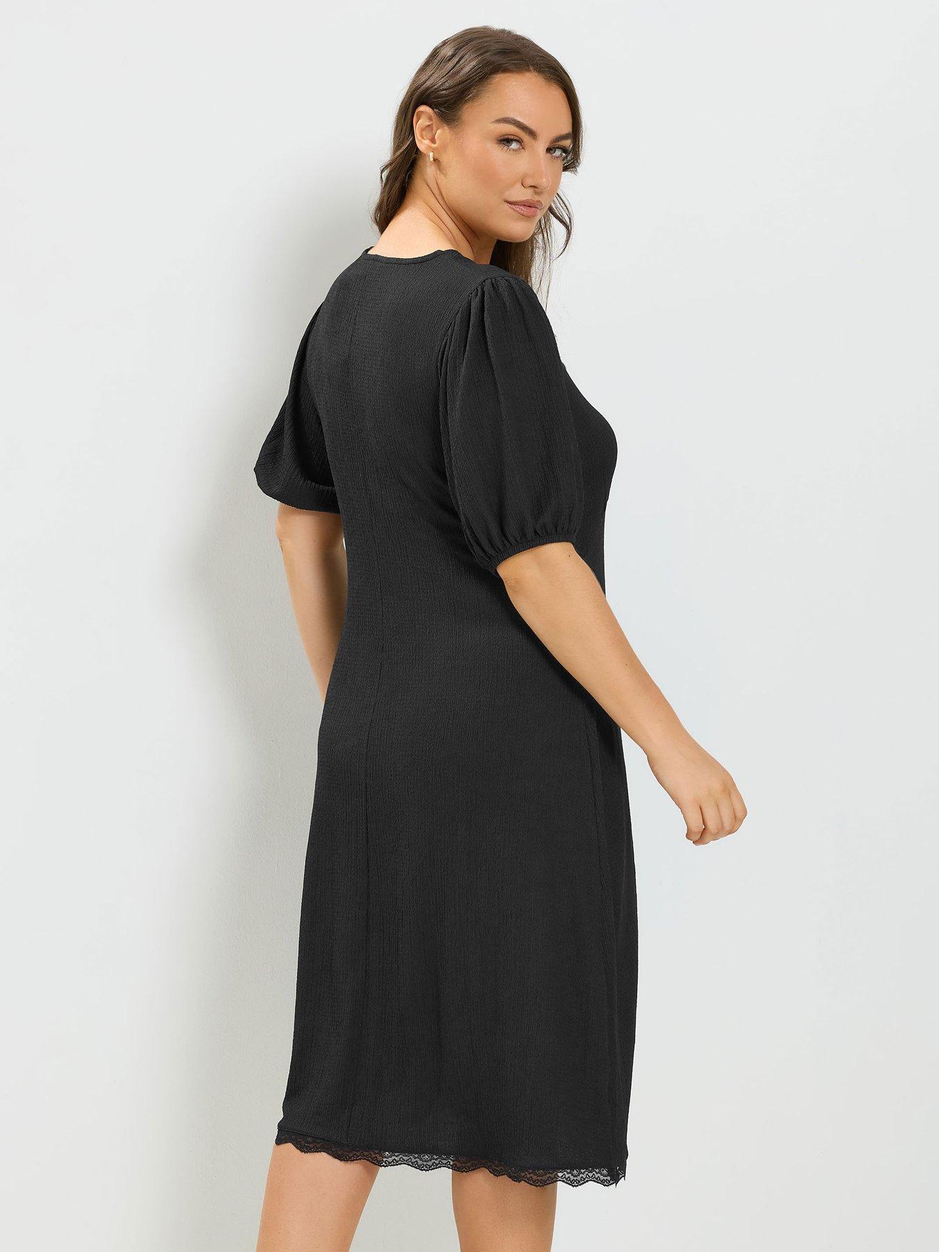 Image 2 of 4 of Yours Curve Lace Trim Midi Dress