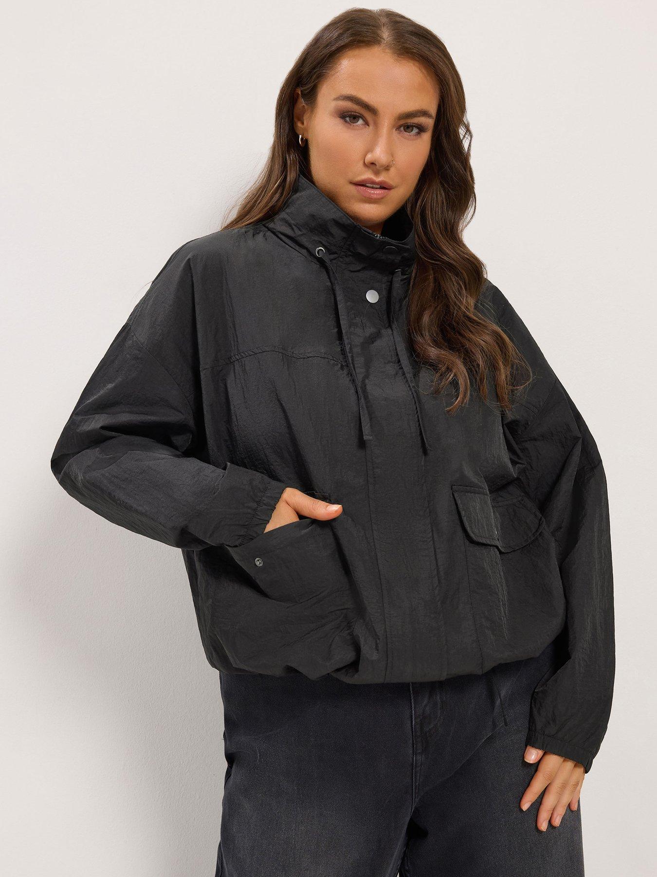 Image 1 of 4 of Yours Curve Funnel Neck Jacket