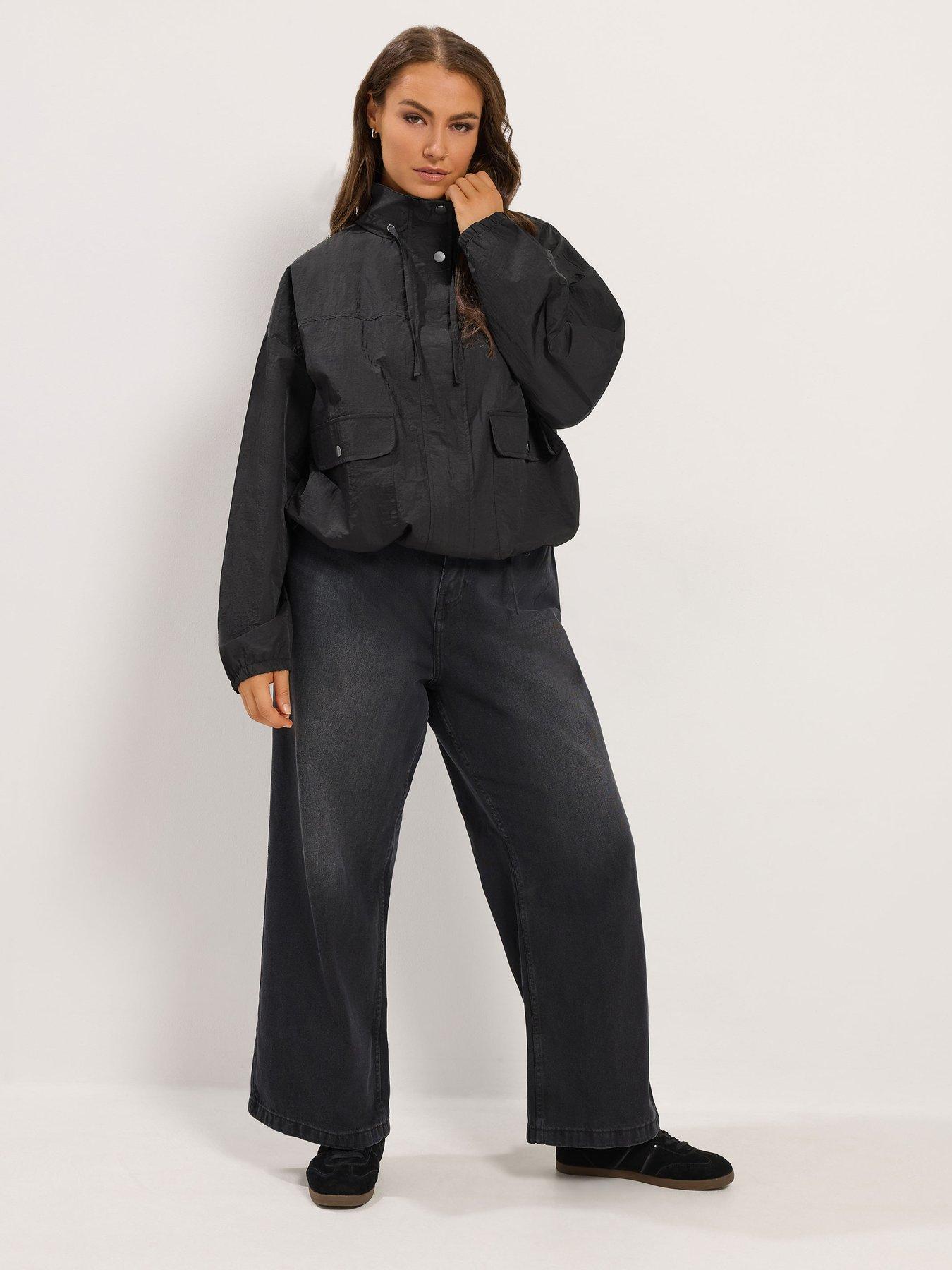Image 3 of 4 of Yours Curve Funnel Neck Jacket