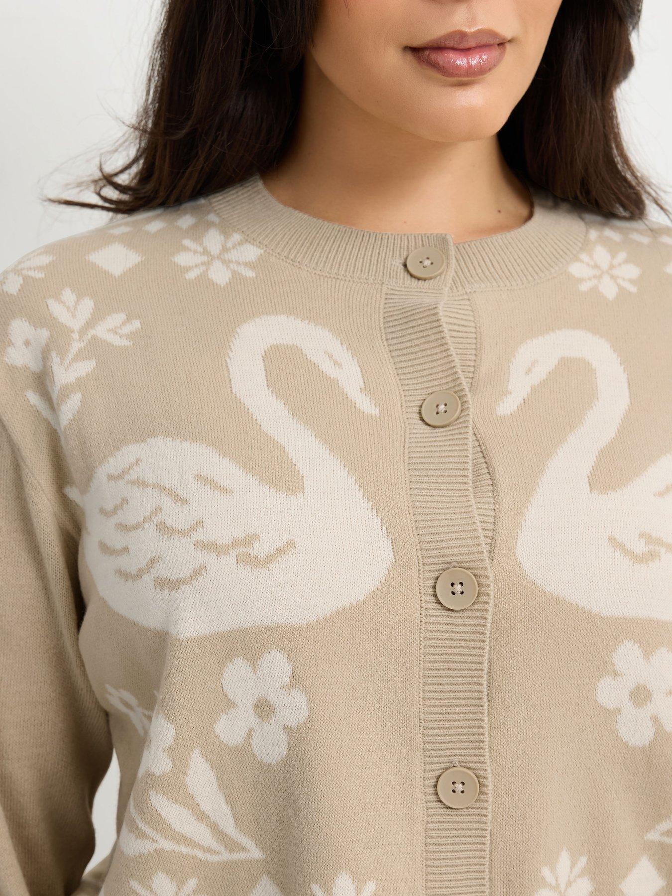 Image 4 of 4 of Yours Curve Round Neck Cardigan