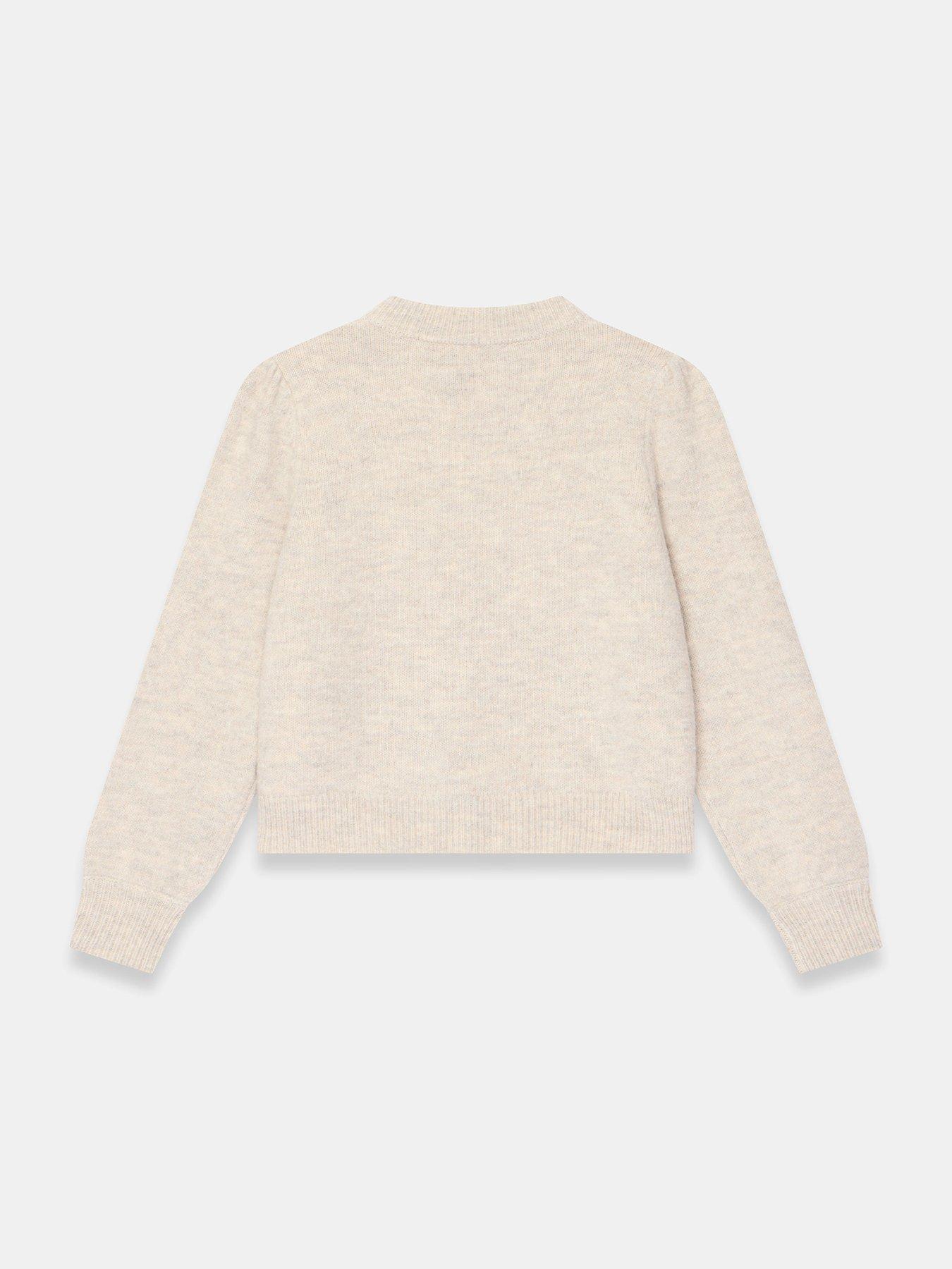 Image 6 of 6 of Mint Velvet Knot Button Detail Cardigan - Cream