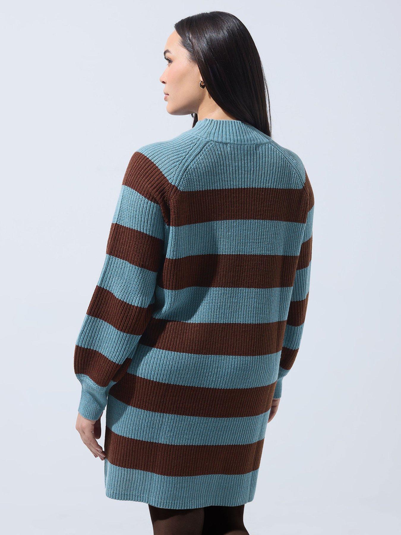 Image 2 of 4 of Yours Curve Striped Raglan Jumper