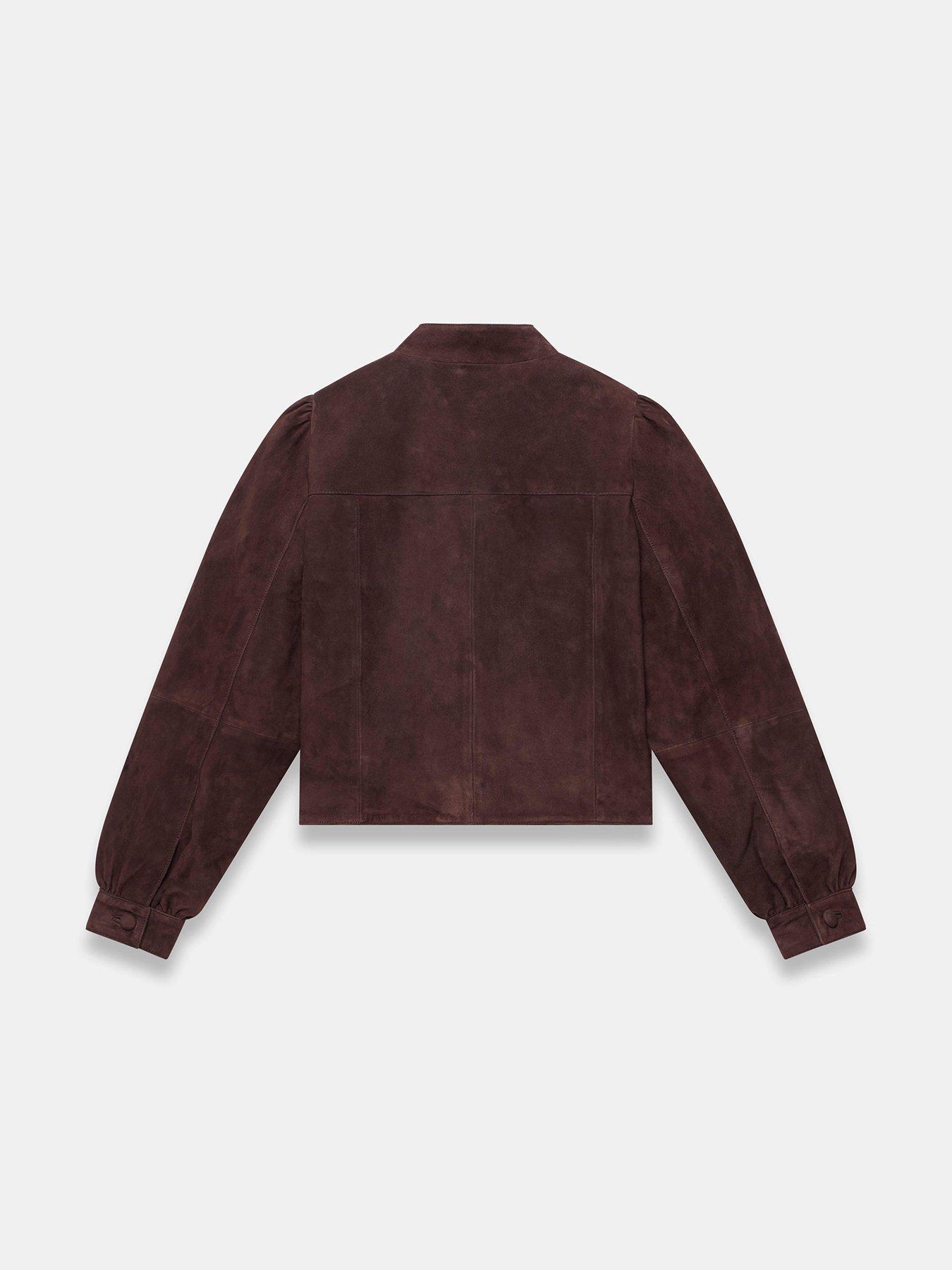 Image 6 of 6 of Mint Velvet Brown Button Detail Jacket