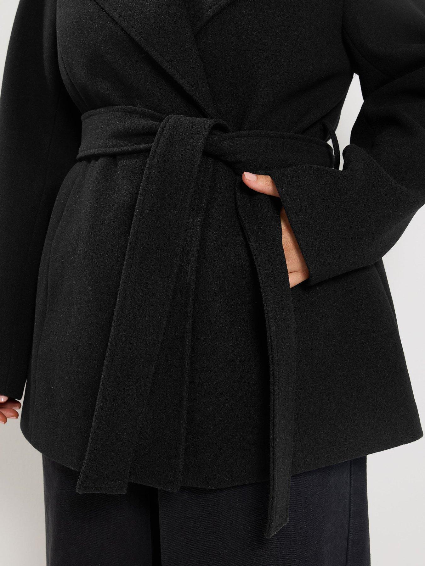 Image 4 of 4 of Yours Curve Wrap Coat