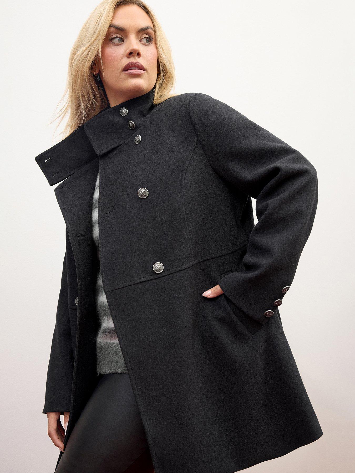 Image 1 of 4 of Yours Curve Dolly Coat