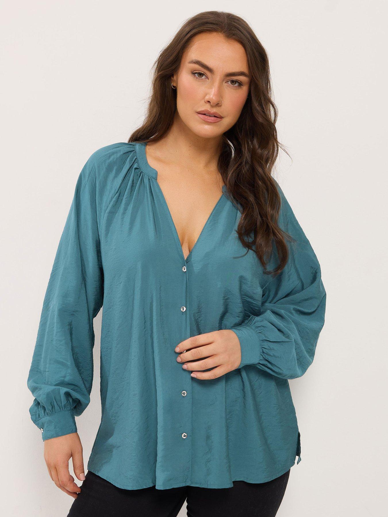 Image 1 of 4 of Yours Curve Button Through Blouse