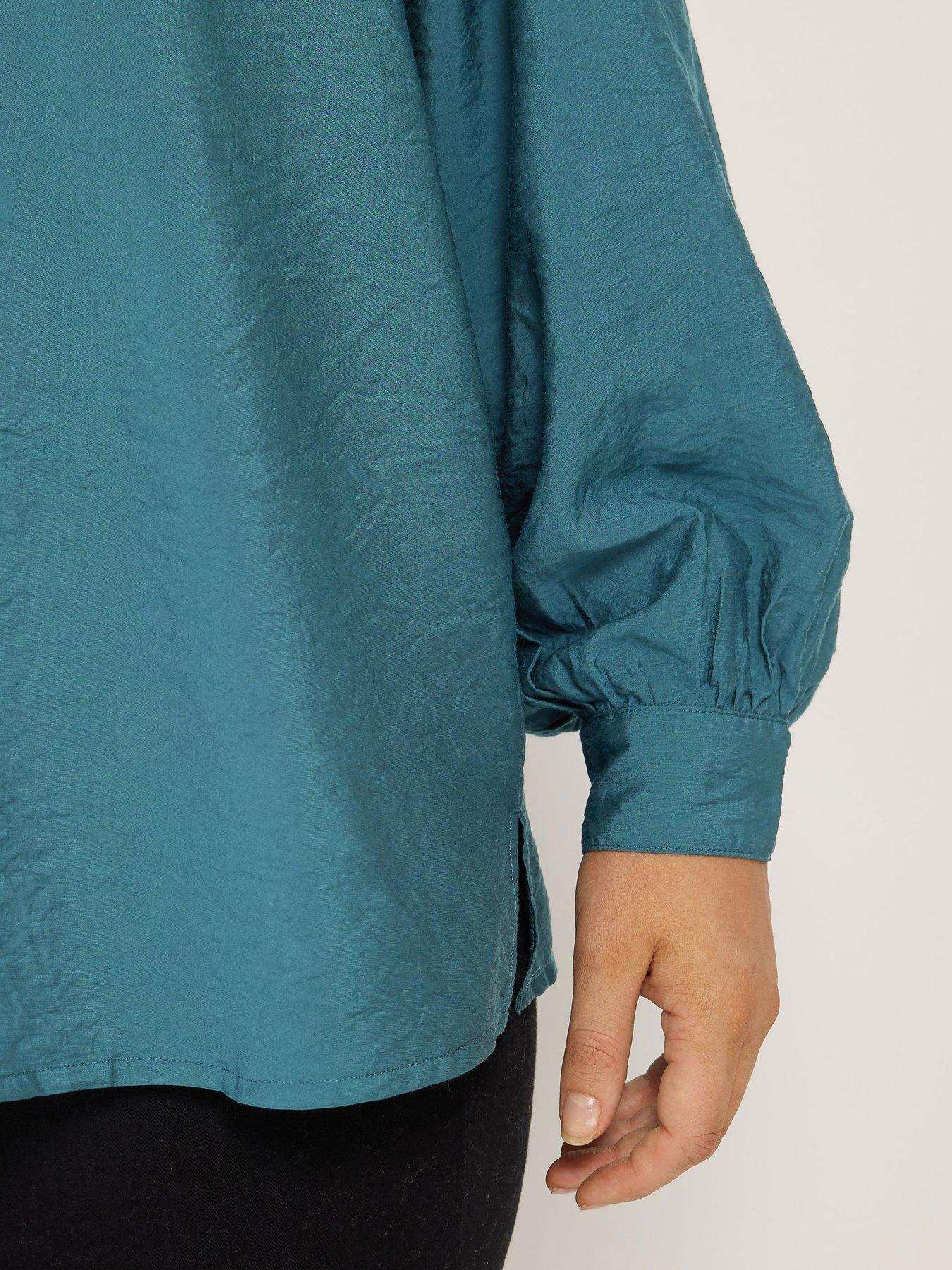 Image 4 of 4 of Yours Curve Button Through Blouse
