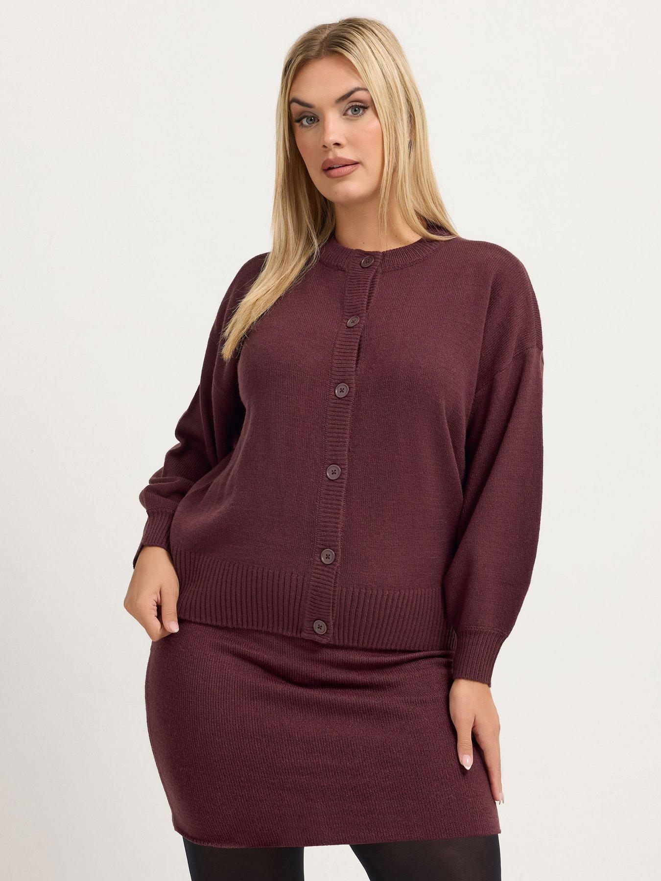 Image 3 of 4 of Yours Curve Balloon Sleeve Cardigan