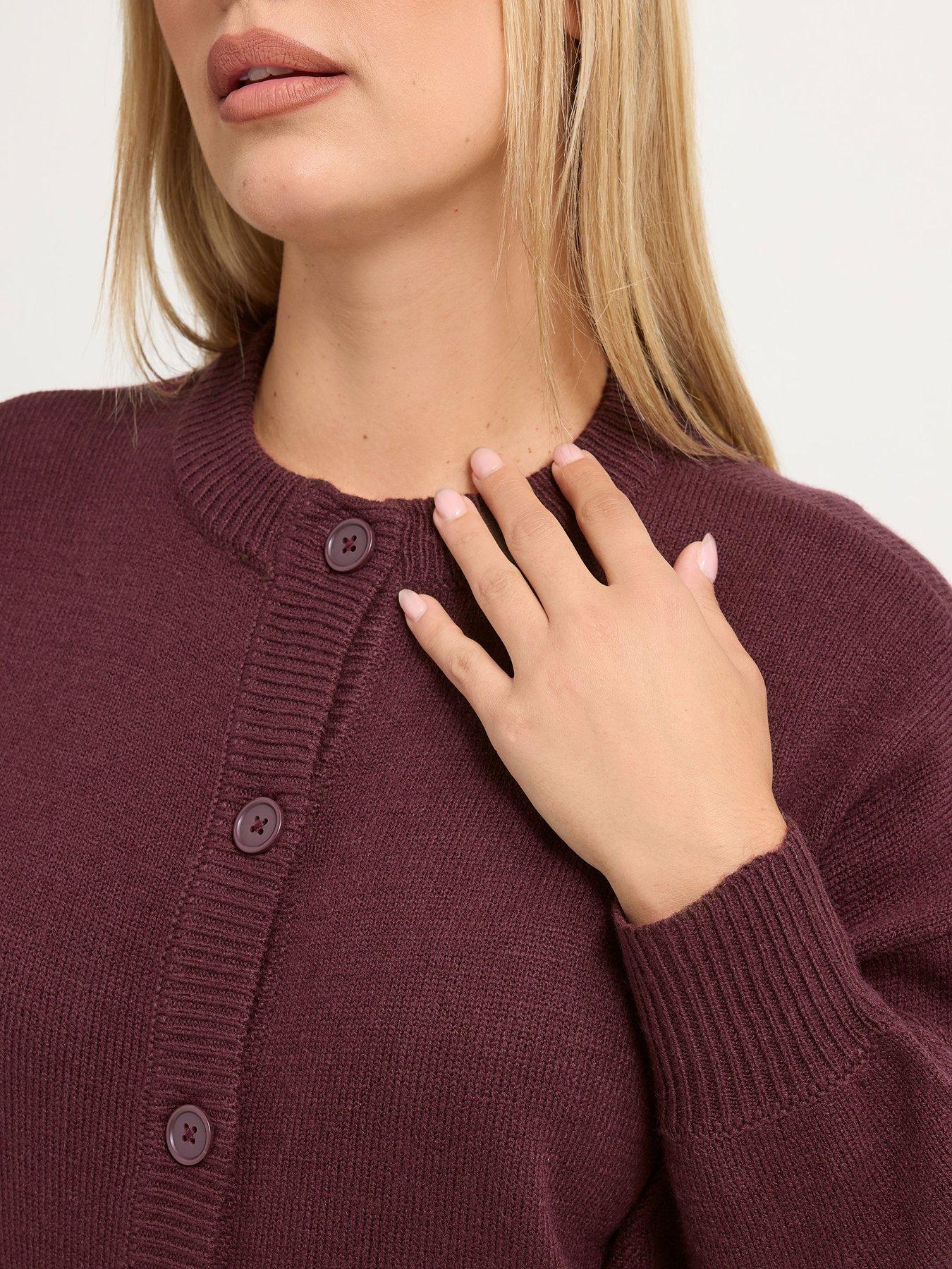 Image 4 of 4 of Yours Curve Balloon Sleeve Cardigan