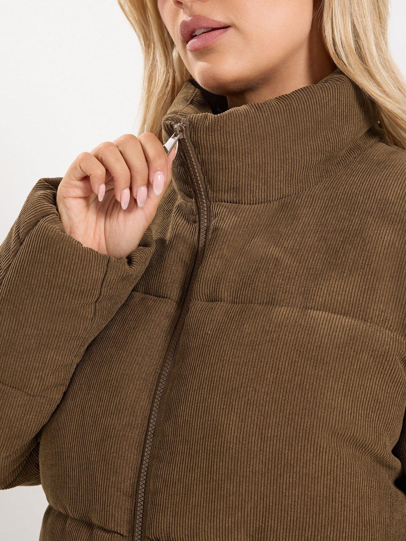Image 4 of 4 of Yours Curve Cord Padded Parka