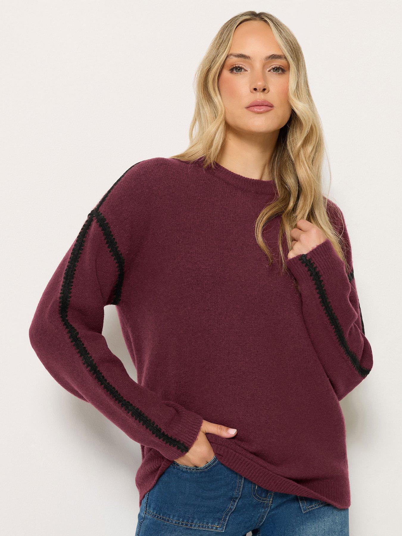 Image 1 of 4 of Long Tall Sally Womens Tall Whipstitch Jumper - Red