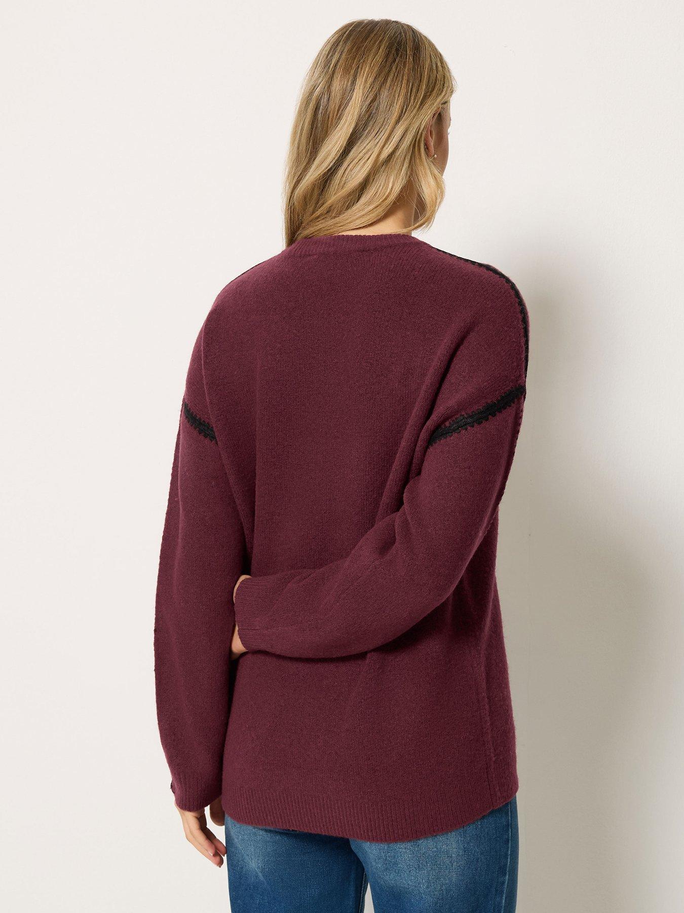 Image 2 of 4 of Long Tall Sally Womens Tall Whipstitch Jumper - Red