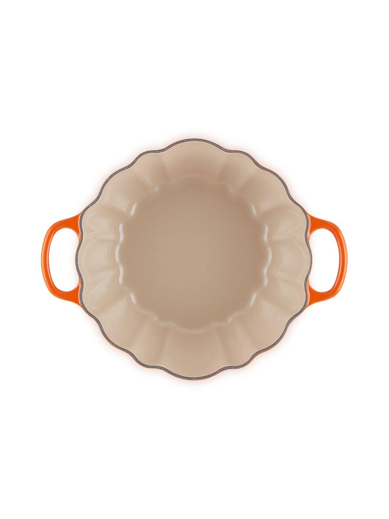 Image 5 of 6 of Le Creuset Cast Iron Signature Pumpkin Casserole 24cm Volcanic Marronnier Gold Knob