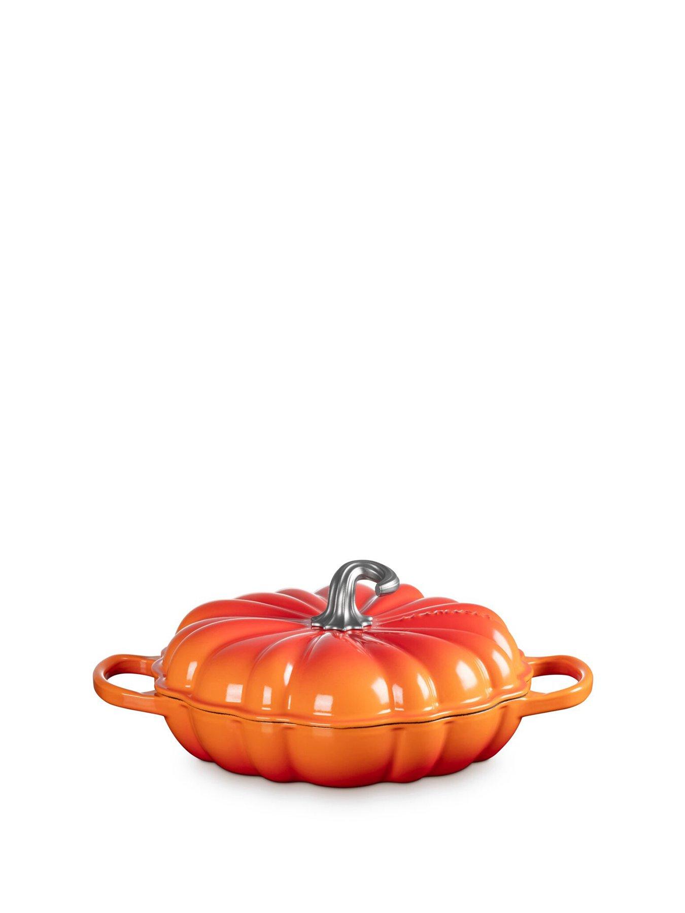 Image 2 of 6 of Le Creuset Le Creuset Cast Iron Signature Pumpkin Shallow Casserole 28cm Volcanic Gold Knob