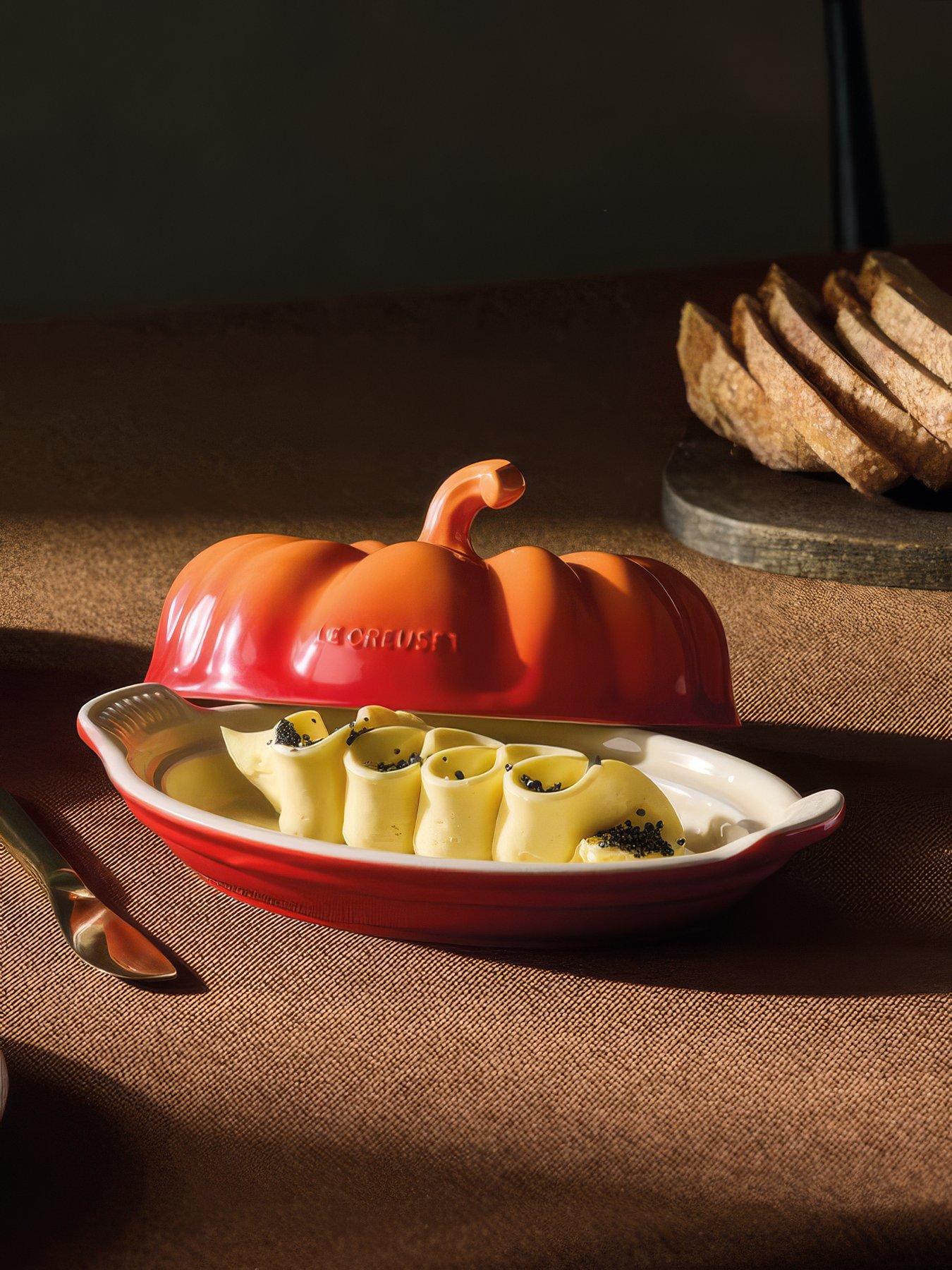 Image 1 of 6 of Le Creuset Le Creuset Stonware Pumpkin Butter Dish Volcanic