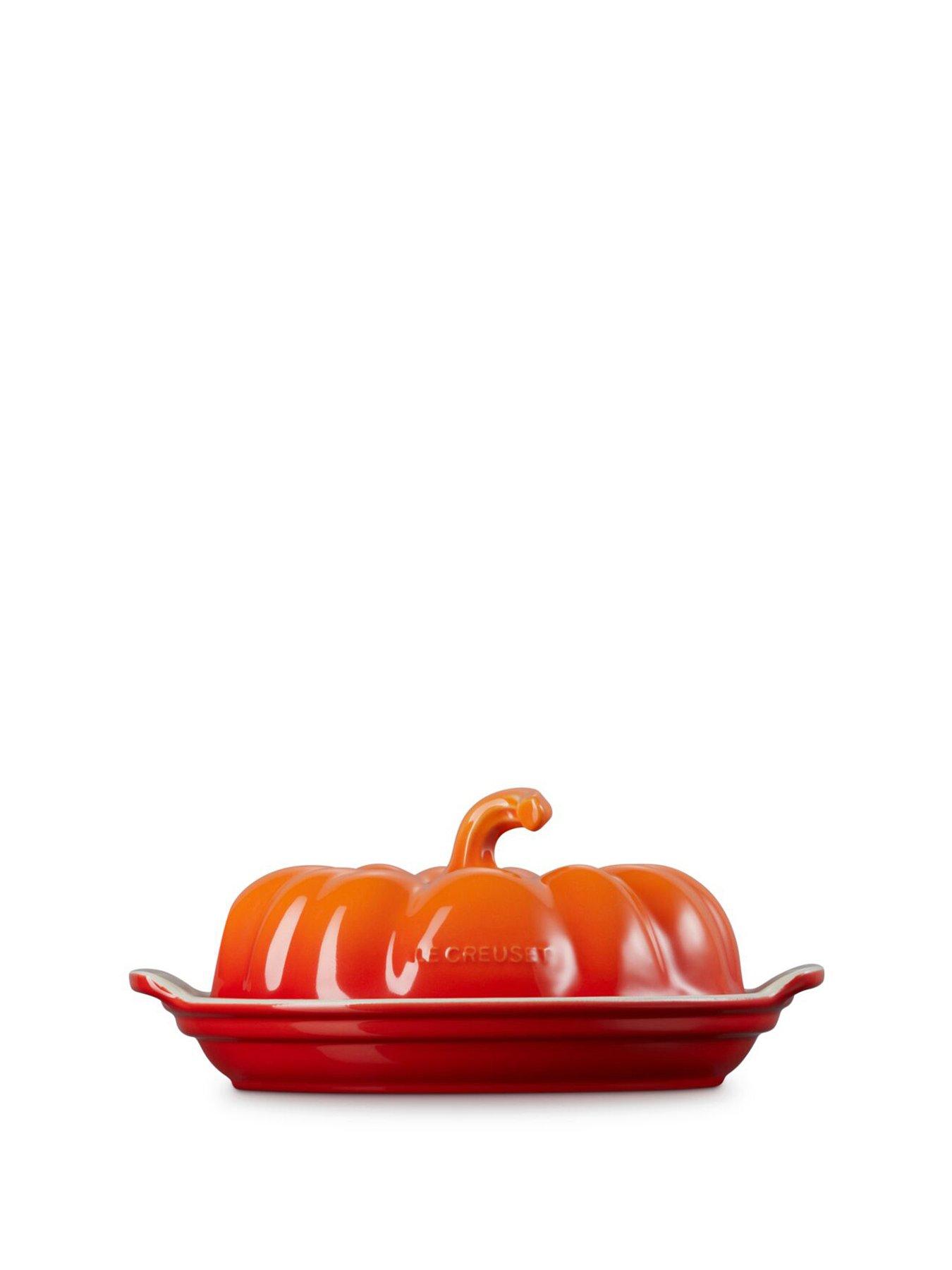 Image 2 of 6 of Le Creuset Le Creuset Stonware Pumpkin Butter Dish Volcanic