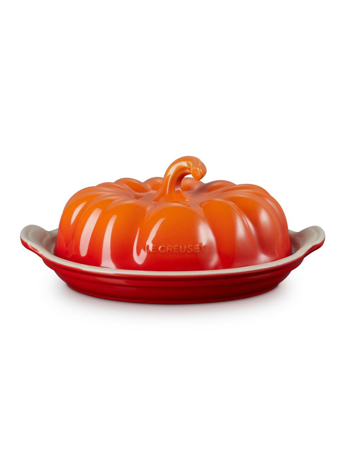 Image 3 of 6 of Le Creuset Le Creuset Stonware Pumpkin Butter Dish Volcanic