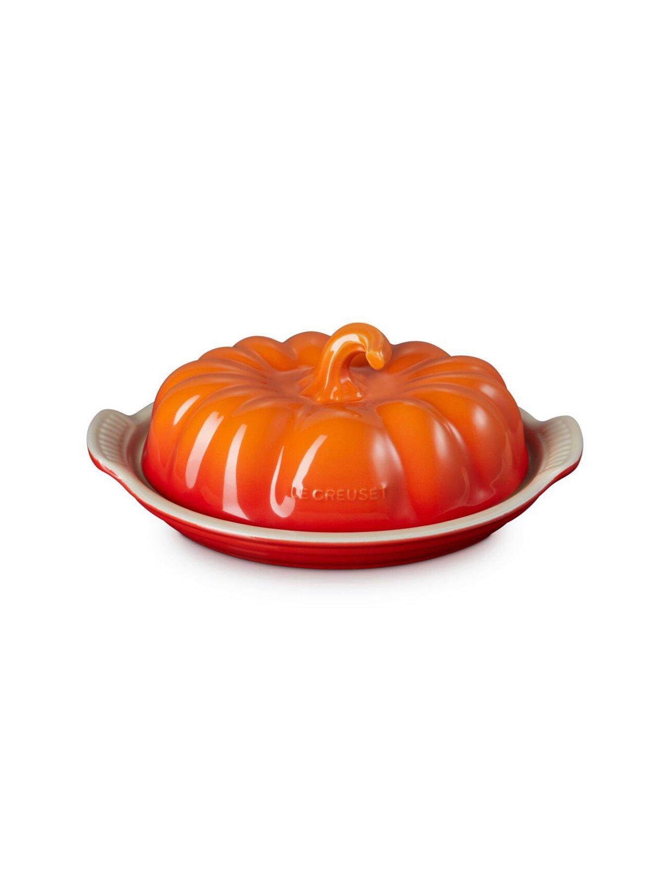 Image 4 of 6 of Le Creuset Le Creuset Stonware Pumpkin Butter Dish Volcanic