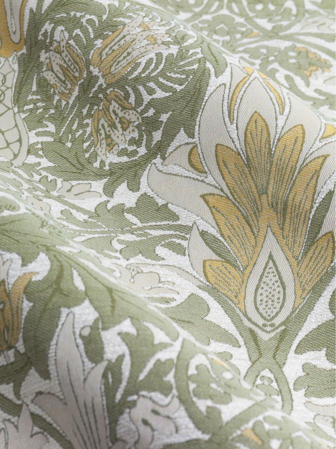 Image 3 of 5 of Morris & Co SNAKESHEAD 229X229 PENCIL PLEAT CURTAINS SUNFLOWER/STONE