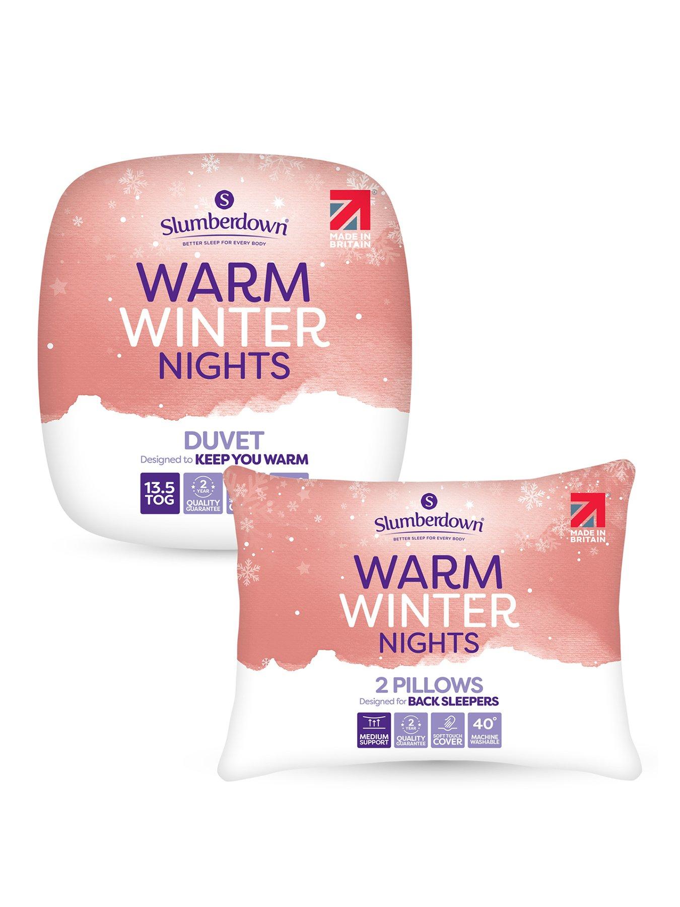 Slumberdown Slumberdown Warm Winter Nights Duvet, 2 Medium Pillows, 13.5 Tog, Single
