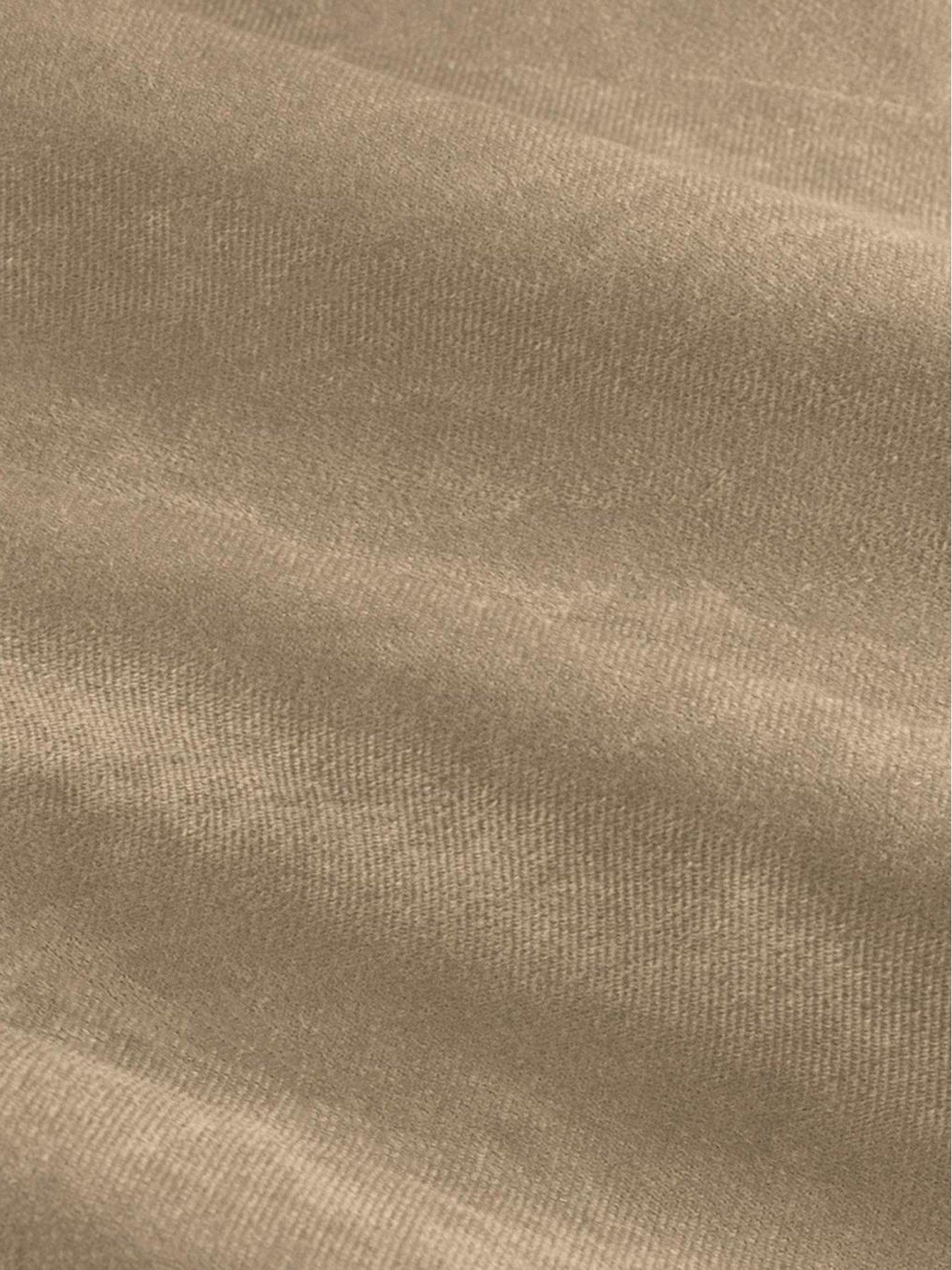 Image 6 of 7 of Furn THE ULTIMATE VELVET BLACKOUT 117X183 PENCIL PLEAT CURTAINS MOCHA