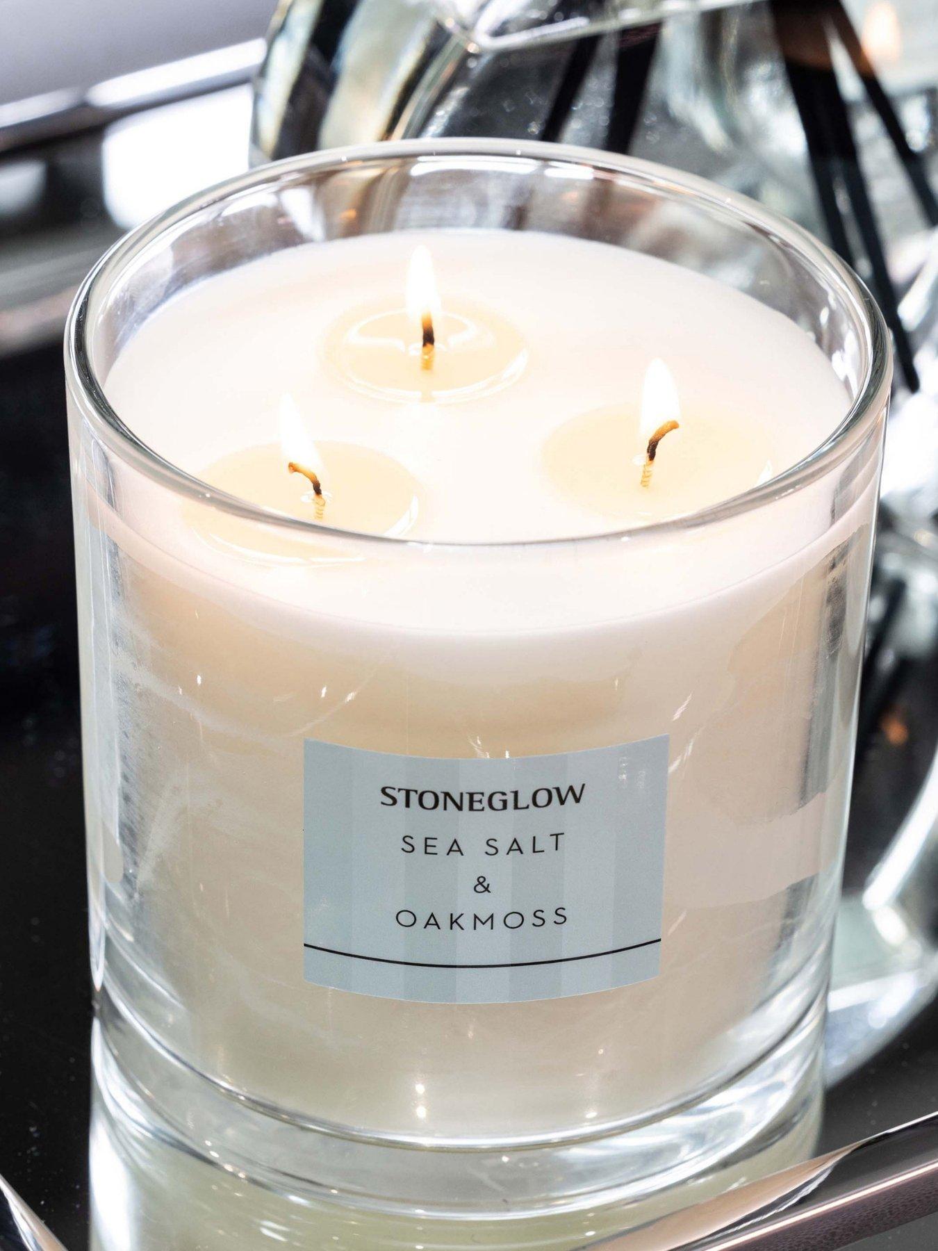 Image 1 of 3 of Stoneglow Modern Classics - 3 Wick Candle Sea Salt And Oakmoss