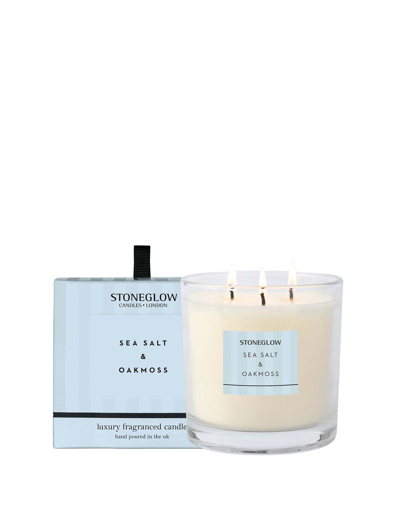 Image 2 of 3 of Stoneglow Modern Classics - 3 Wick Candle Sea Salt And Oakmoss