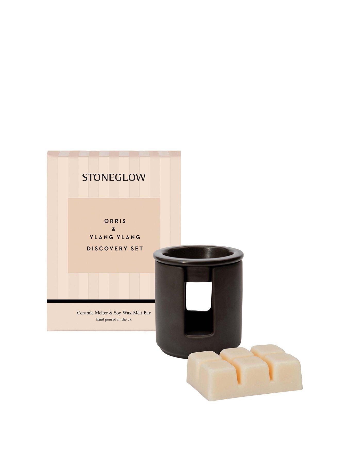 Image 2 of 3 of Stoneglow Modern Classics - Ceramic Wax Melter & Soy Wax Melt Bar Discovery Set Orris & Ylang Ylang