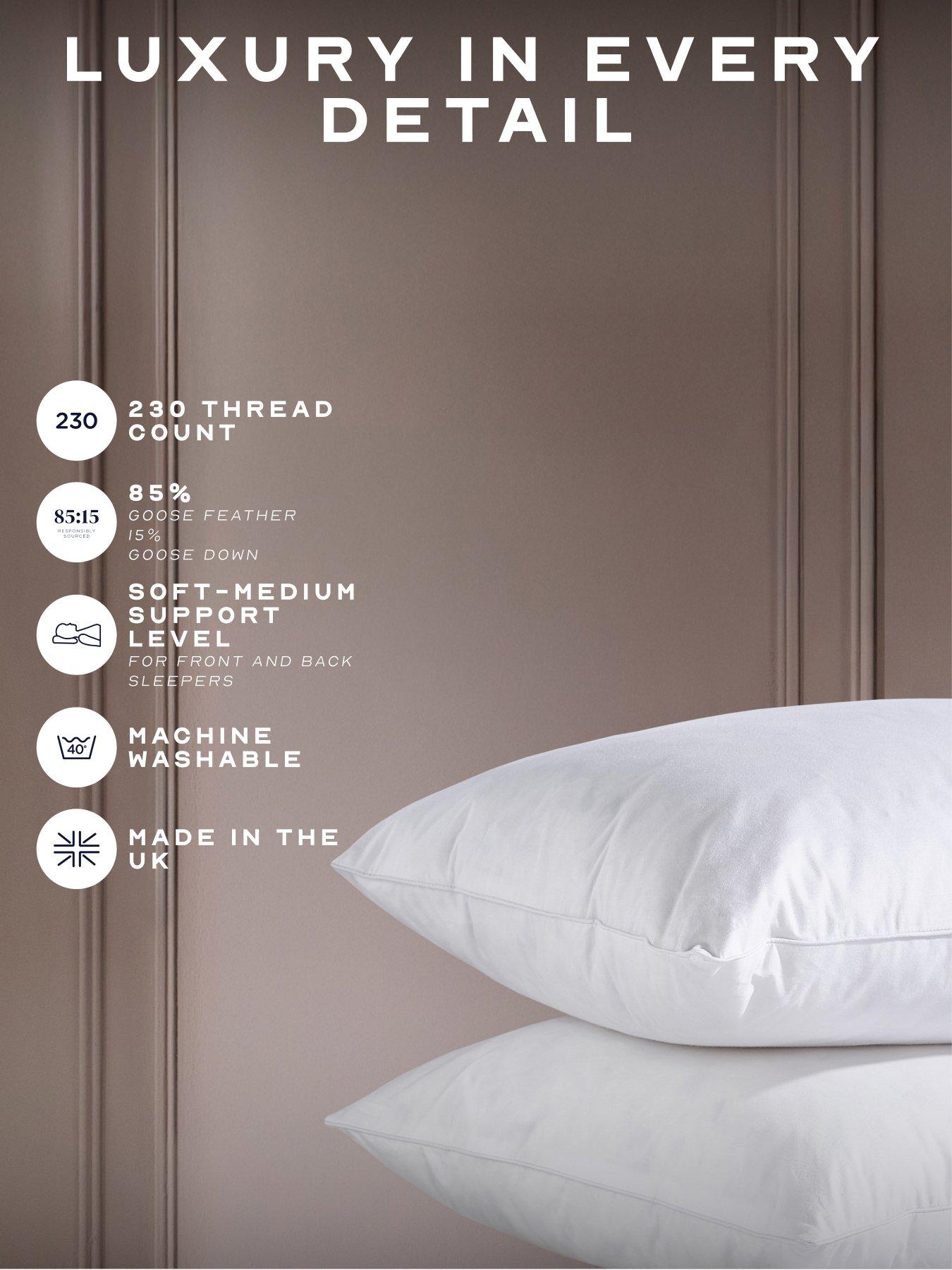 Image 7 of 7 of Snuggledown of Norway Snuggledown Hotel Goose Feather &amp; Down Pillow, Medium, 2 Pack