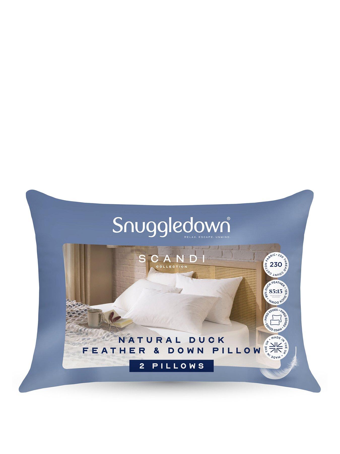 Image 2 of 7 of Snuggledown of Norway Snuggledown Scandi Duck Feather &amp; Down Pillow, Medium, 2 Pack