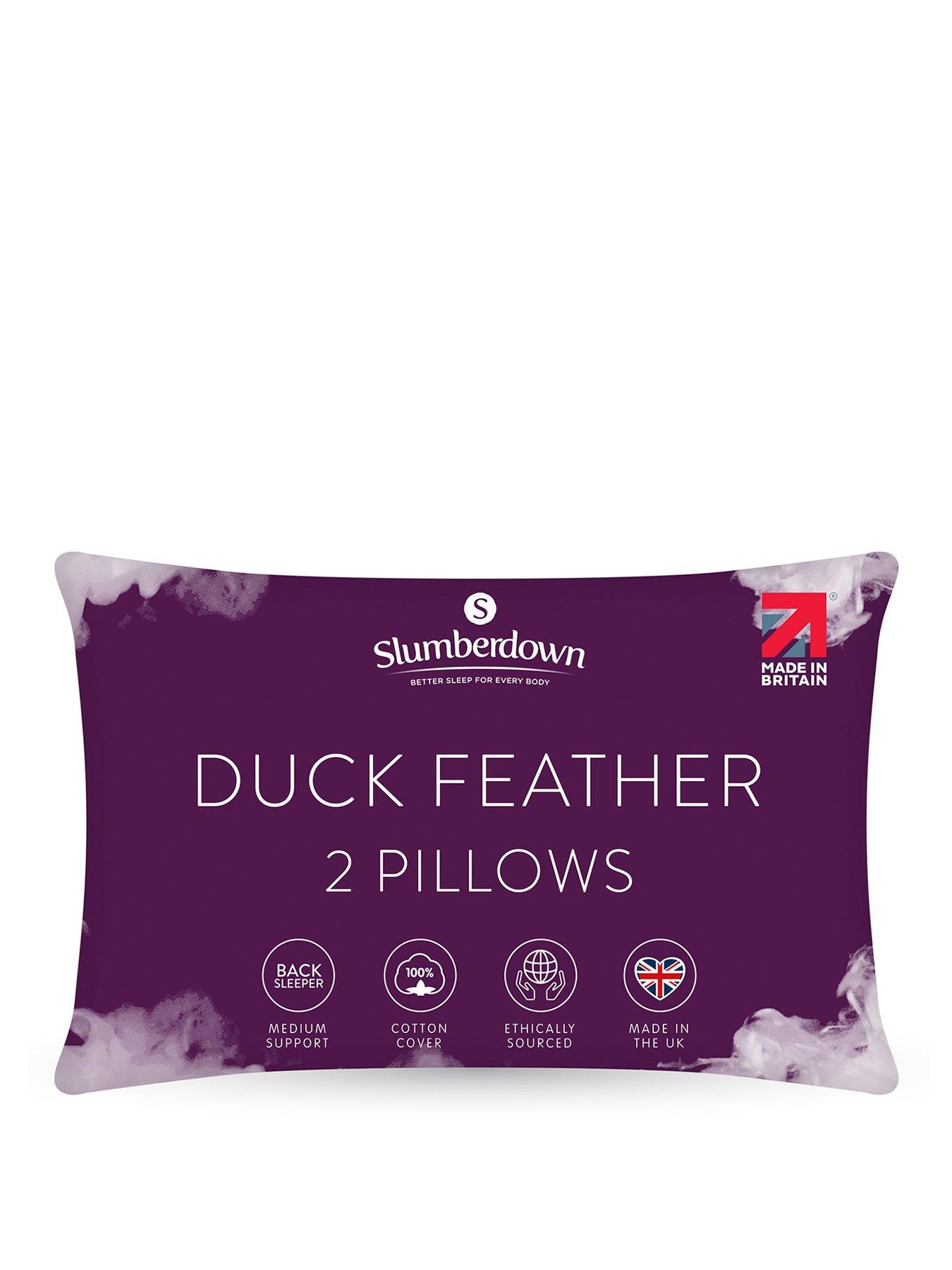 Slumberdown Slumberdown Duck Feather Pillow, Medium Support, 2 Pack