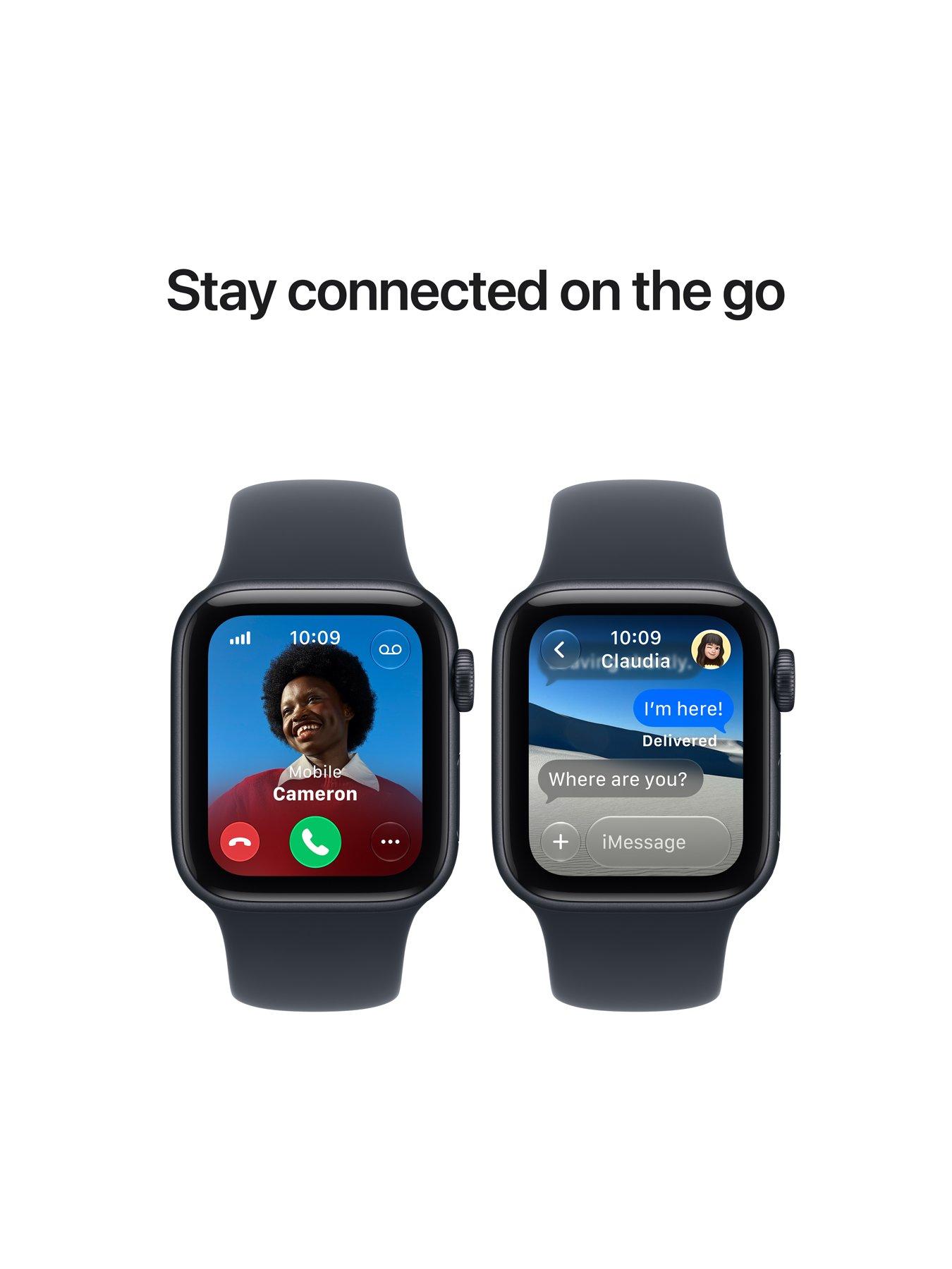 Image 5 of 7 of Apple Watch SE 3 (GPS + Cellular, 2026) 40mm Midnight Aluminium Case with Navy Blue Sport Band - S/M