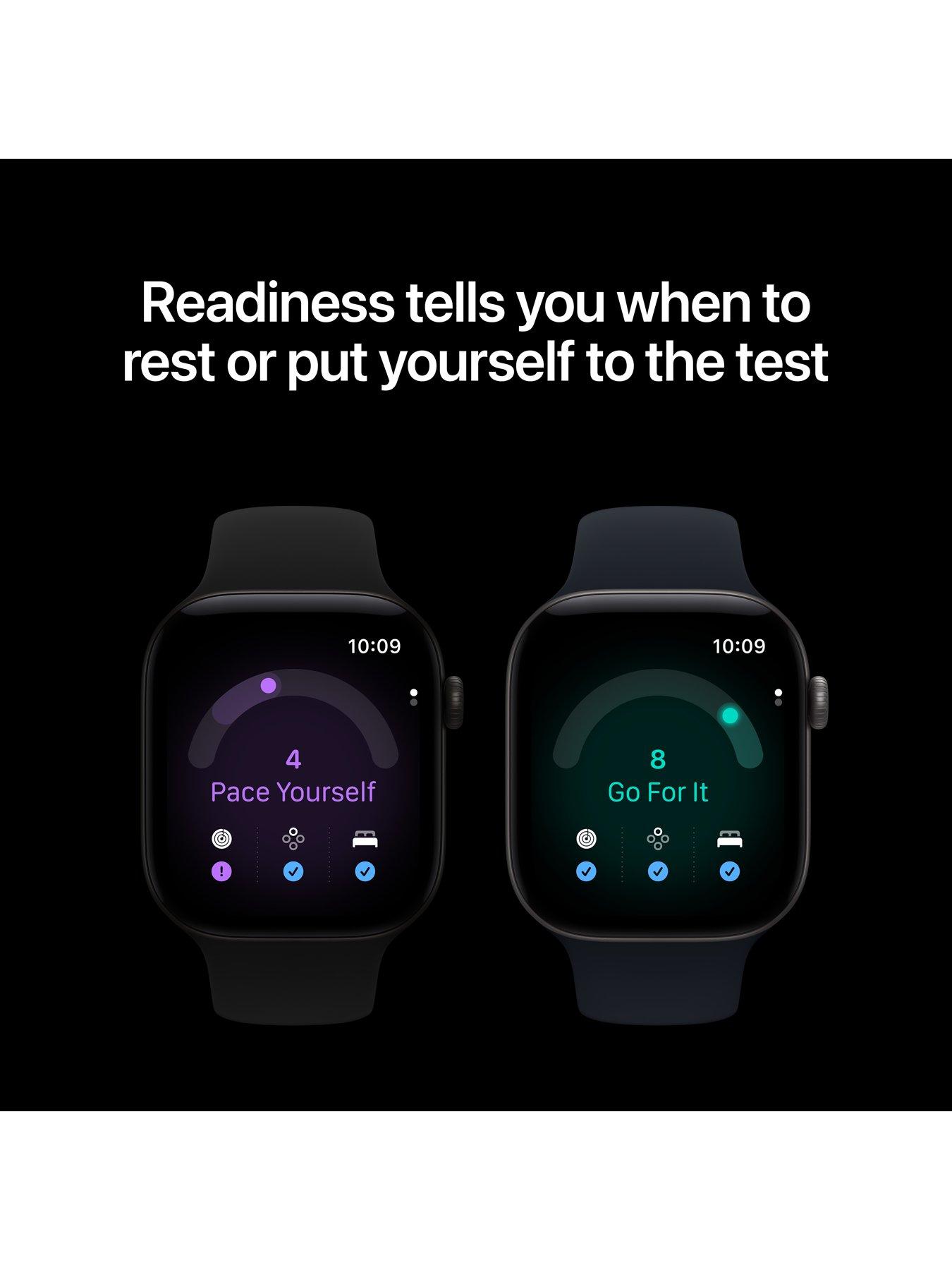 Image 3 of 8 of Apple Watch Series 12 (GPS) 42mm Space Grey Aluminium Case with Navy Blue Sport Band - S/M