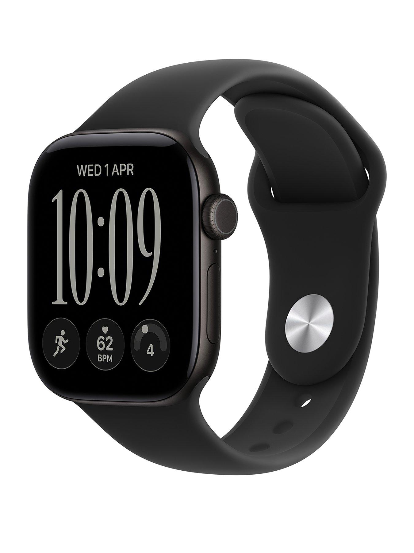 Image 1 of 8 of Apple Watch Series (12) GPS 42mm Black Aluminium Case with Black Sport Band - M/L