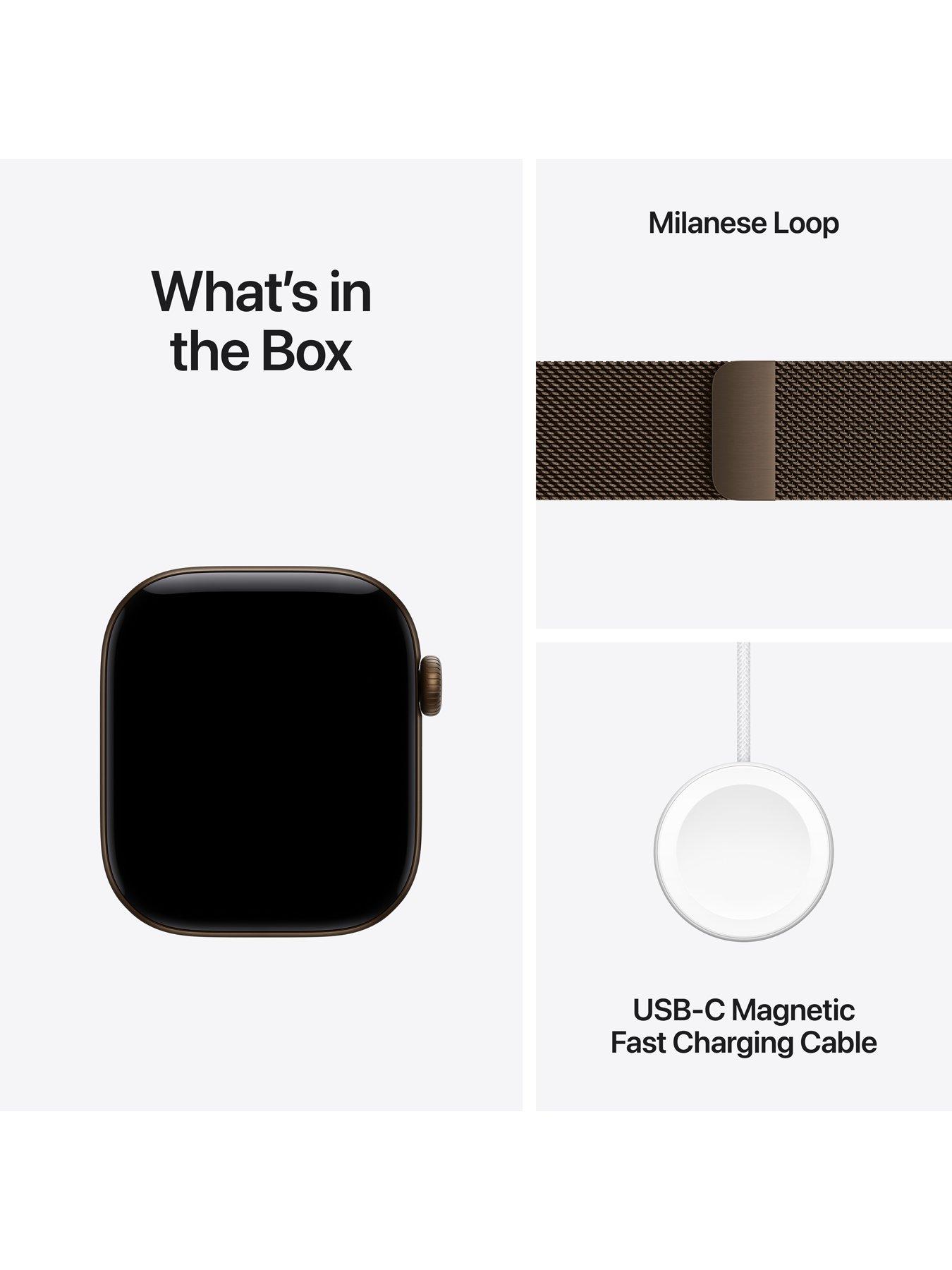 Image 7 of 8 of Apple Watch Series 12 (GPS) 42mm Dark Bronze Aluminium Case with Dark Bronze Milanese Loop