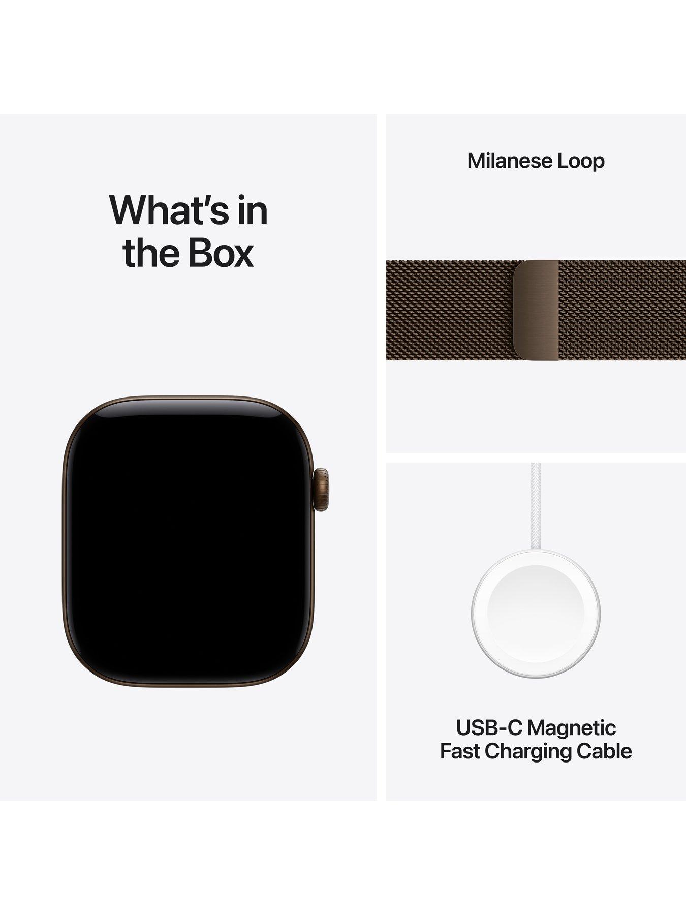 Image 7 of 8 of Apple Watch Series 12 (GPS + Cellular) 46mm Dark Bronze Aluminium Case with Dark Bronze Milanese Loop - M/L