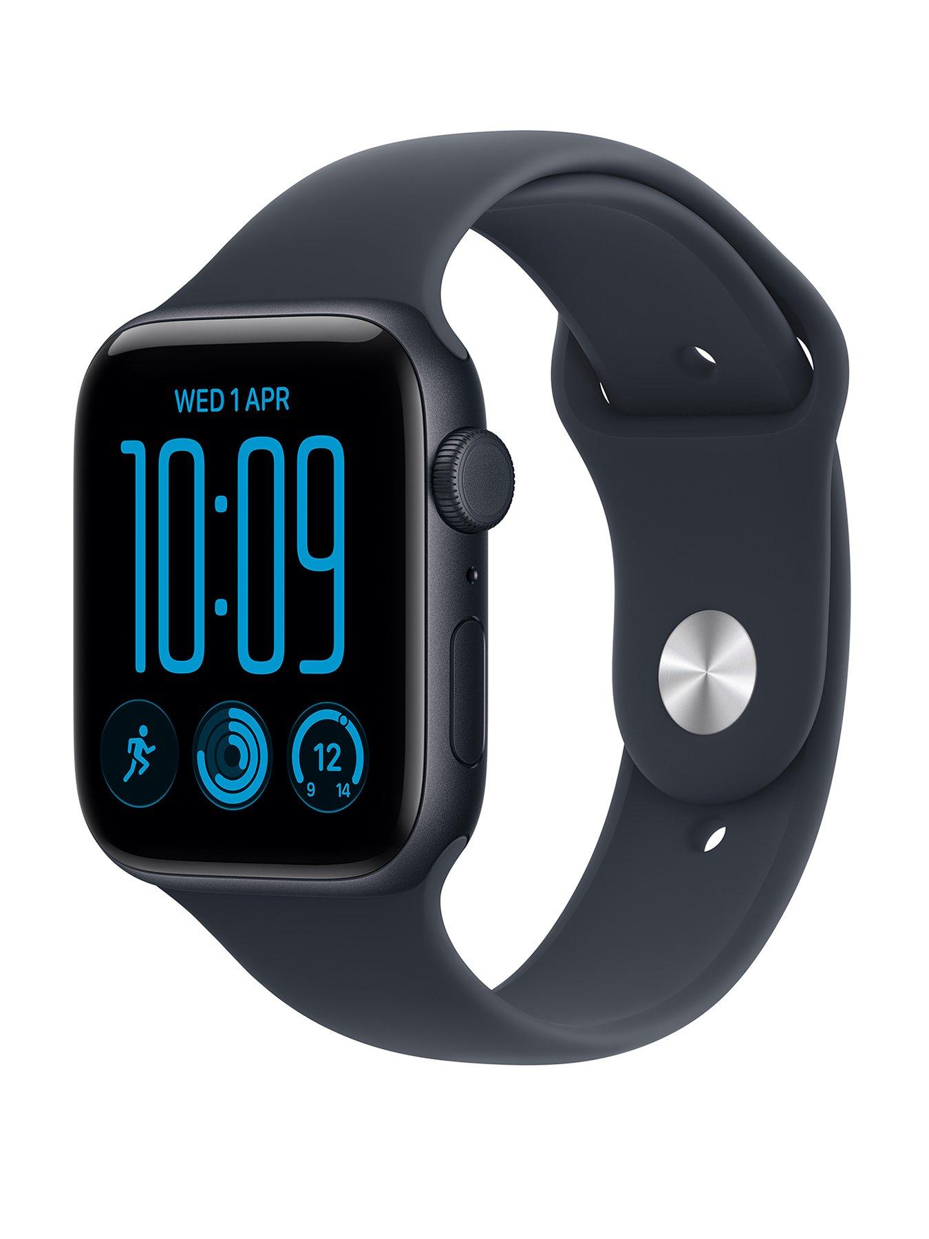 Image 1 of 7 of Apple Watch SE 3 (GPS + Cellular, 2026)&nbsp;44mm Midnight Aluminium Case with Navy Blue Sport Band - M/L