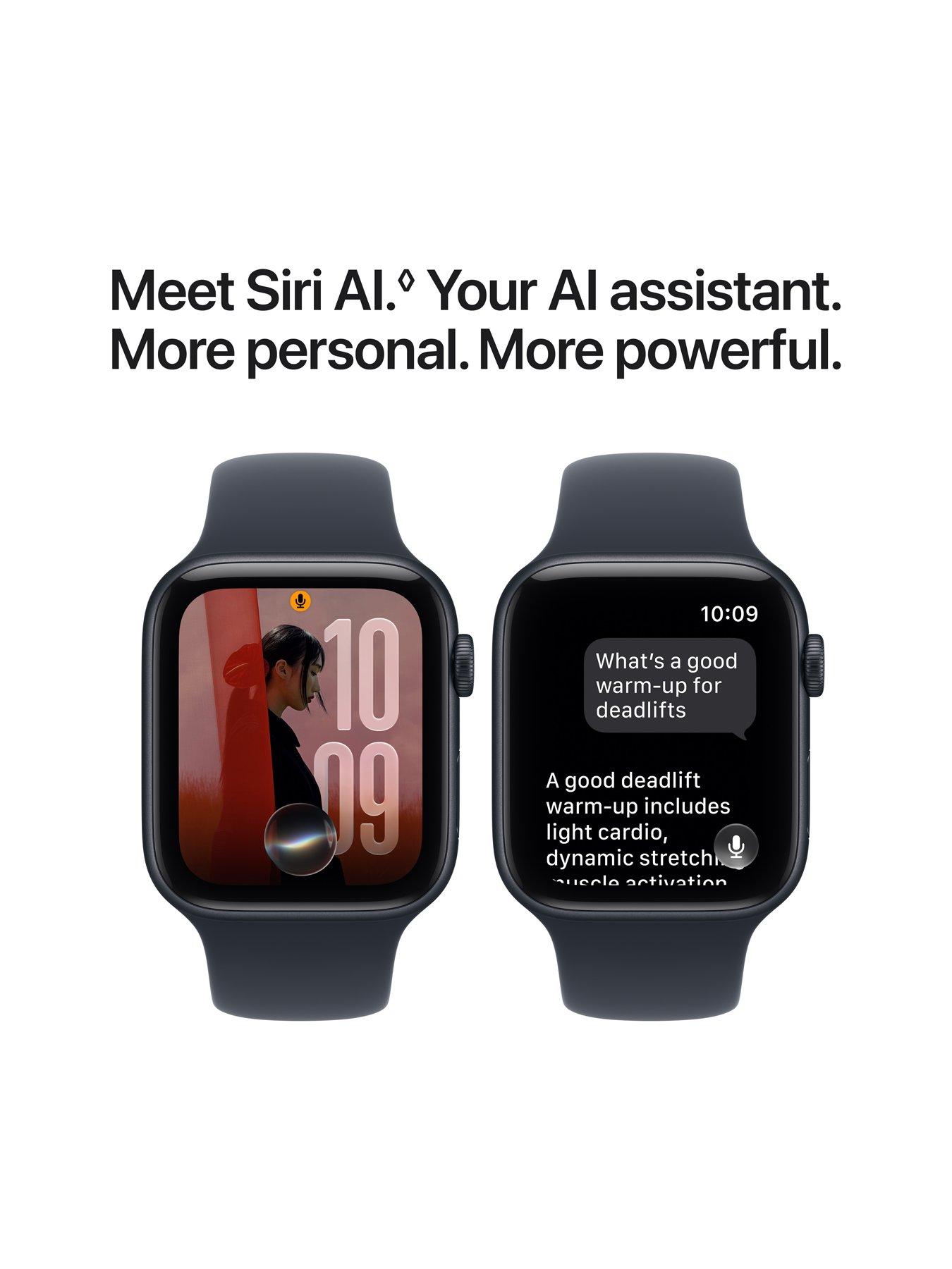 Image 4 of 7 of Apple Watch SE 3 (GPS + Cellular, 2026)&nbsp;44mm Midnight Aluminium Case with Navy Blue Sport Band - M/L