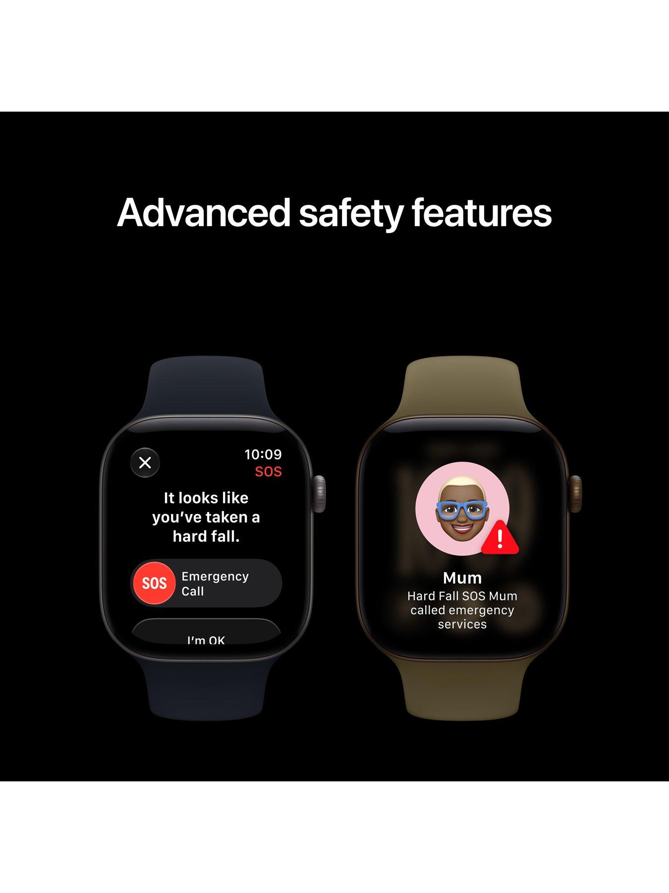 Image 6 of 8 of Apple Watch Series 12 (GPS) 42mm Dark Bronze Aluminium Case with Olive Sport Band - M/L
