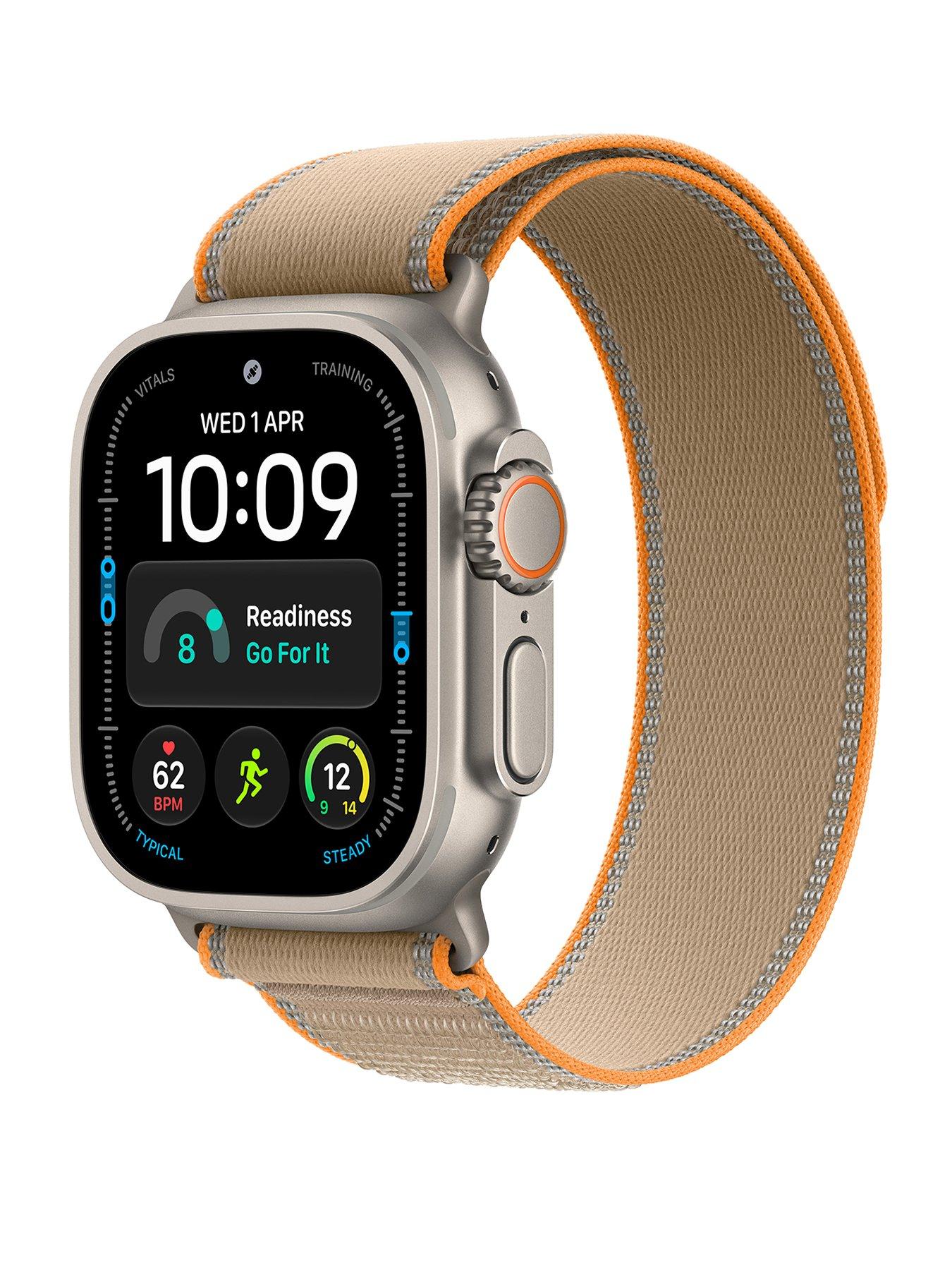 Image 1 of 7 of Apple Watch Ultra 4 (GPS + Cellular) 49mm Natural Titanium Case with Sand Trail Loop - S/M