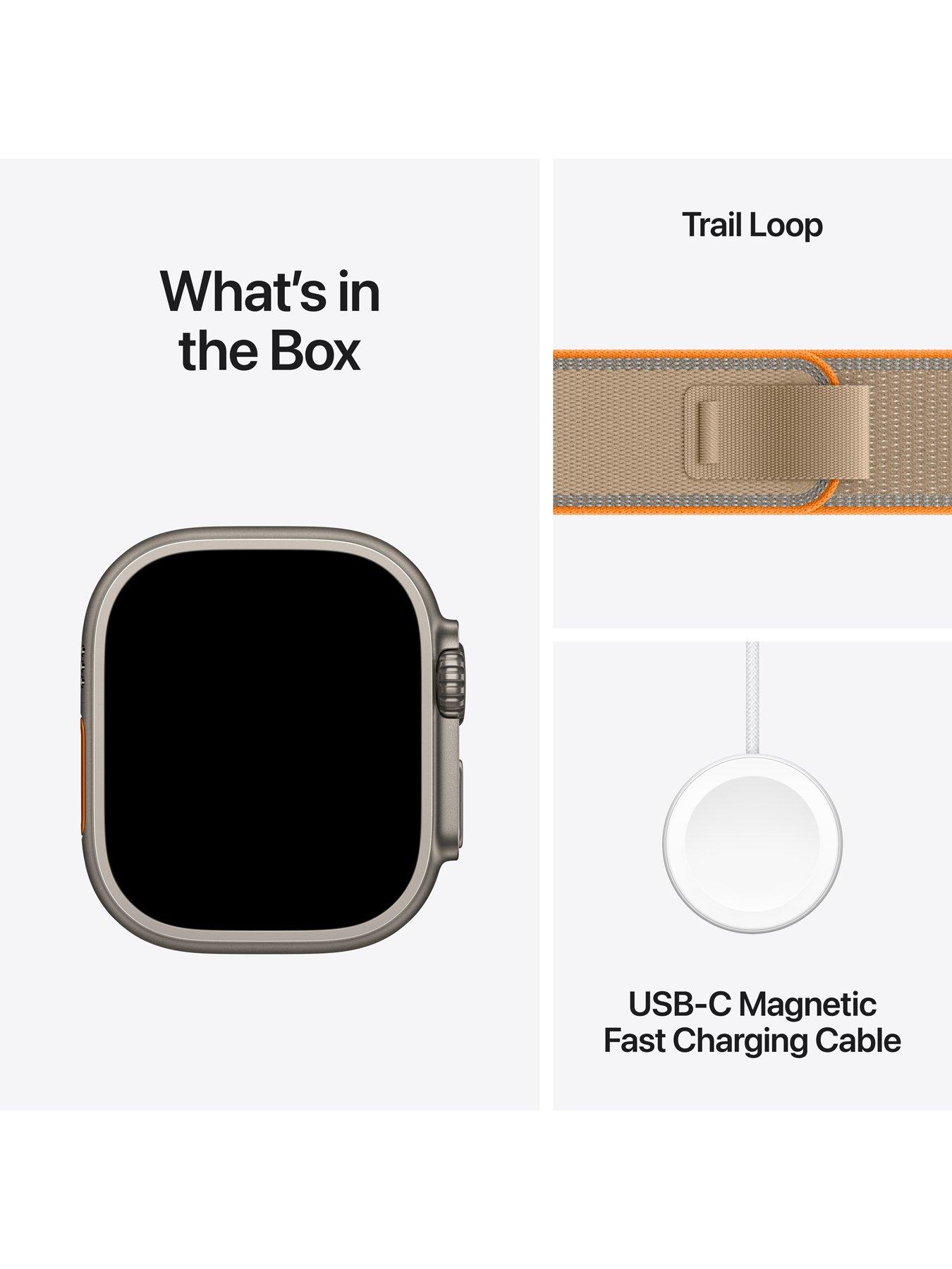 Image 7 of 7 of Apple Watch Ultra 4 (GPS + Cellular) 49mm Natural Titanium Case with Sand Trail Loop - M/L