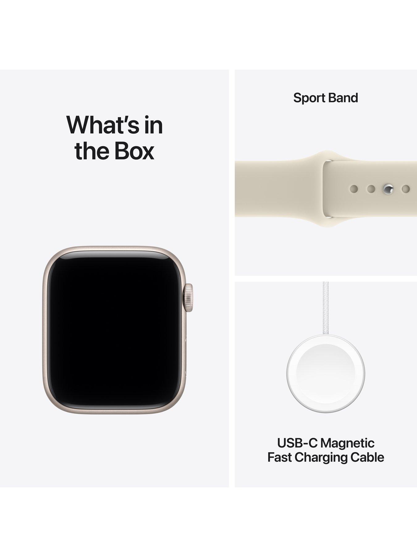 Image 7 of 7 of Apple Watch SE 3 (GPS + Cellular, 2026)&nbsp;44mm Starlight Aluminium Case with Sand Sport Band - S/M