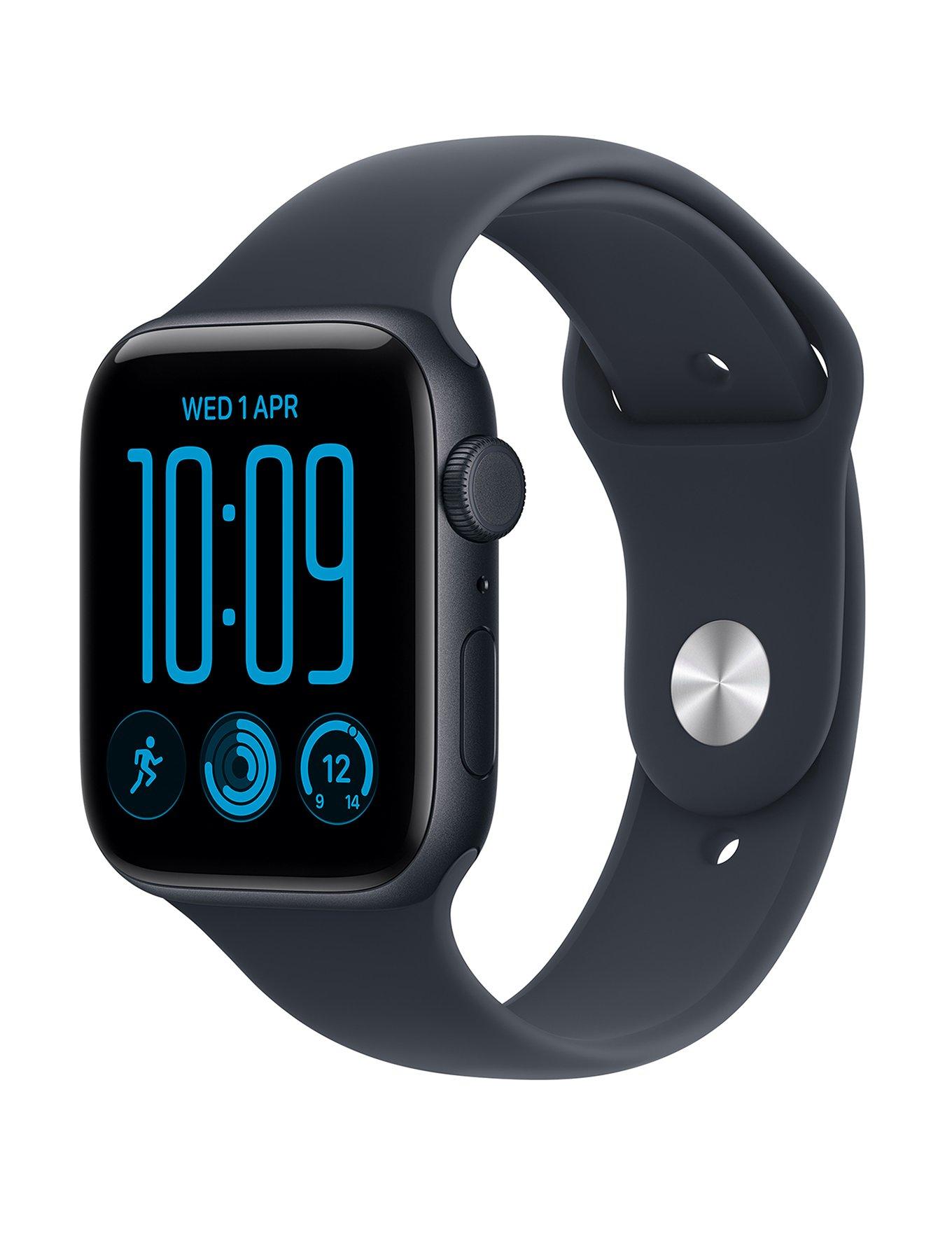 Image 1 of 7 of Apple Watch SE 3 (GPS + Cellular, 2026) 44mm Midnight Aluminium Case with Navy Blue Sport Band - S/M