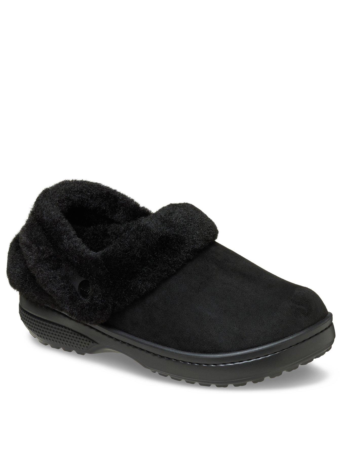 Image 2 of 6 of Crocs Crocs Womens Classic Unfurgettable Fuzzy Lined Clogs - Black