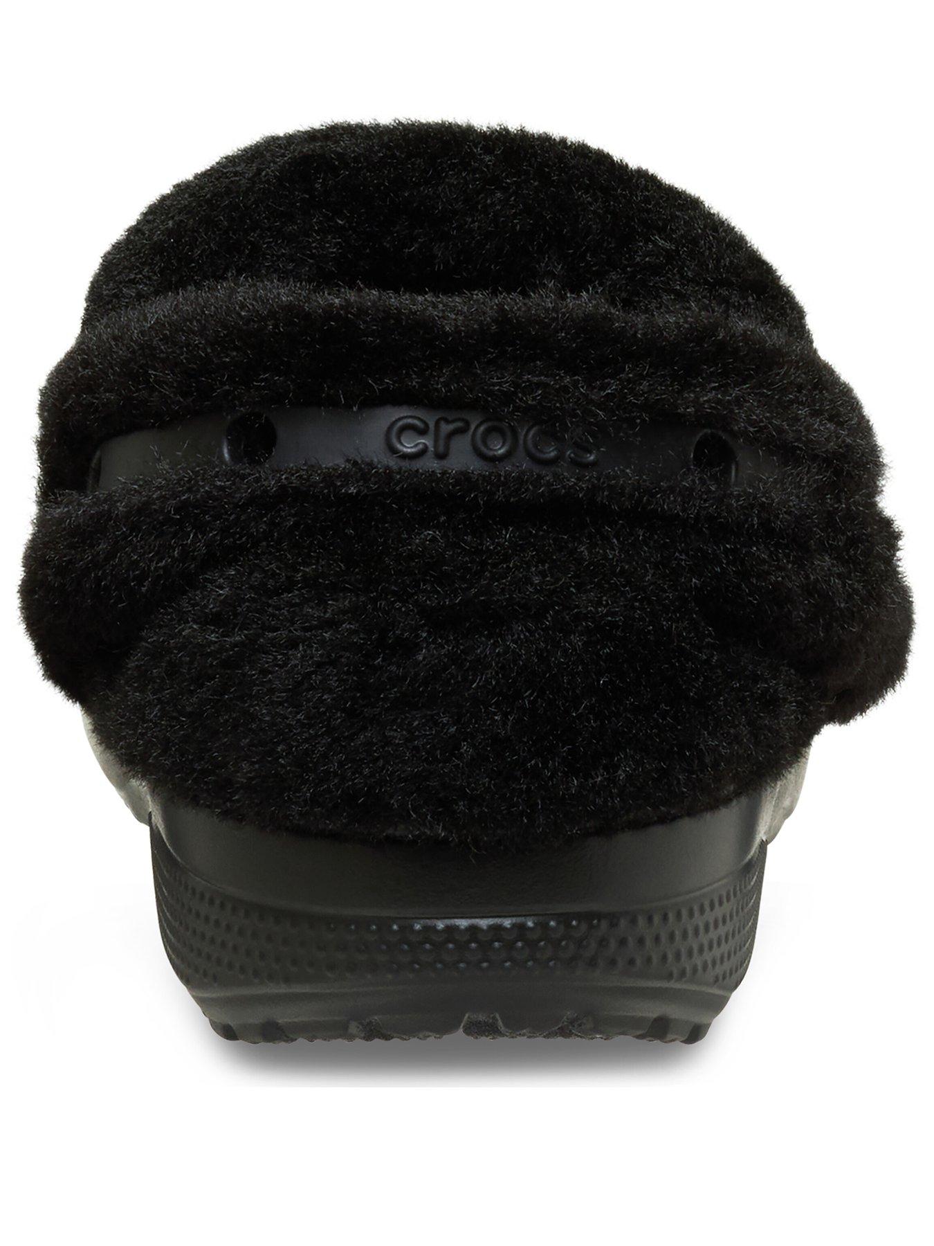 Image 3 of 6 of Crocs Crocs Womens Classic Unfurgettable Fuzzy Lined Clogs - Black