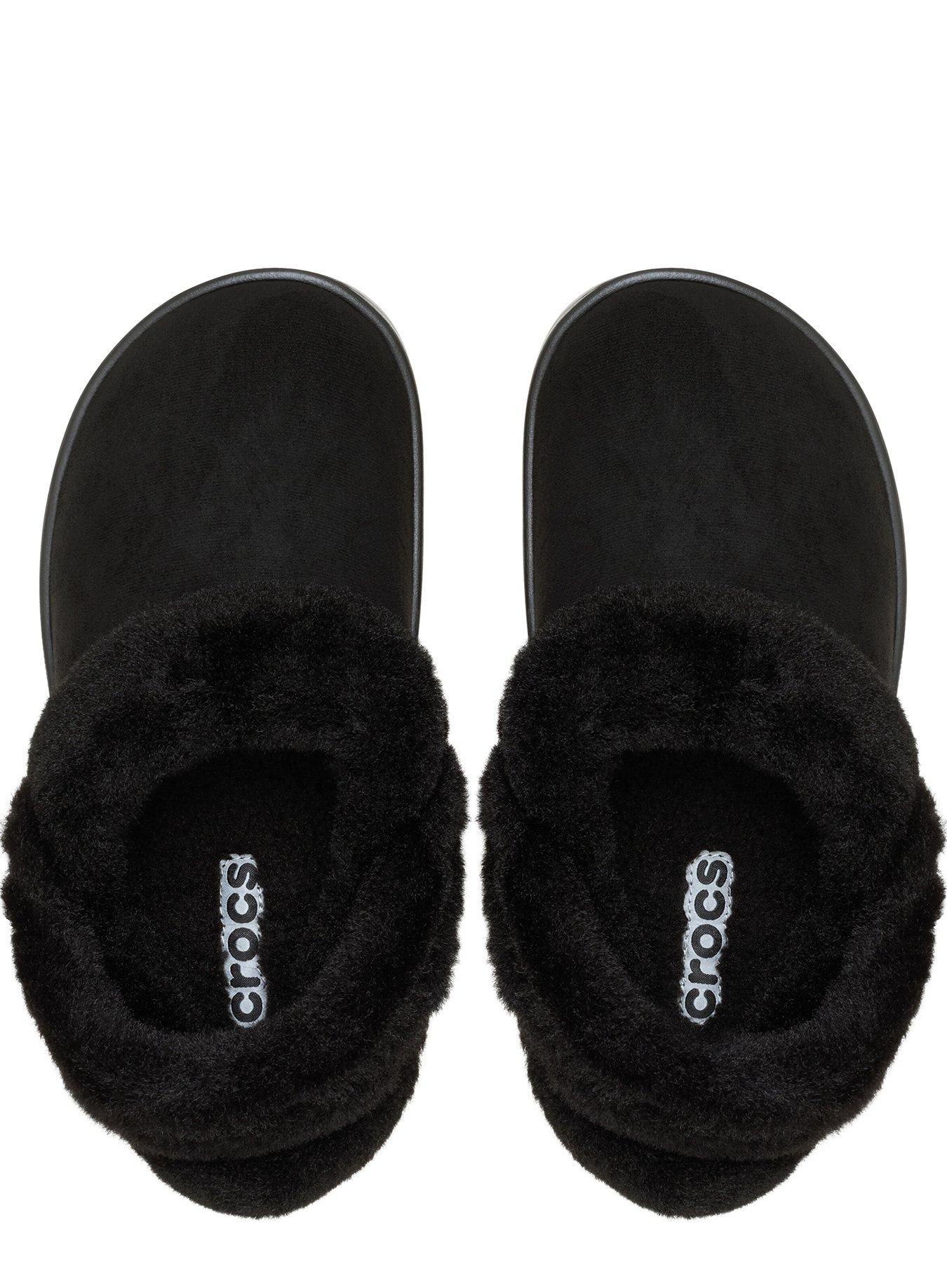 Image 4 of 6 of Crocs Crocs Womens Classic Unfurgettable Fuzzy Lined Clogs - Black