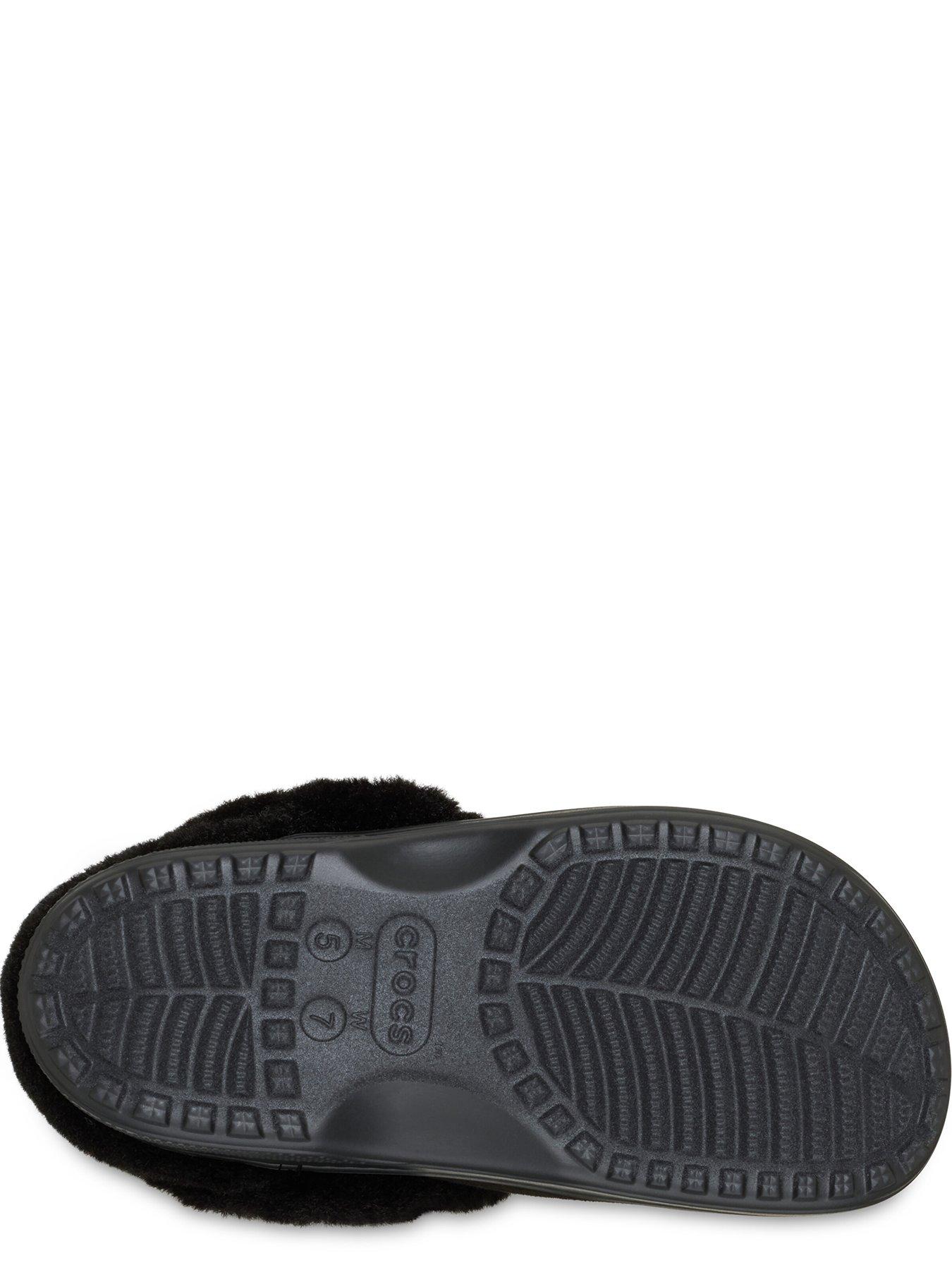 Image 5 of 6 of Crocs Crocs Womens Classic Unfurgettable Fuzzy Lined Clogs - Black
